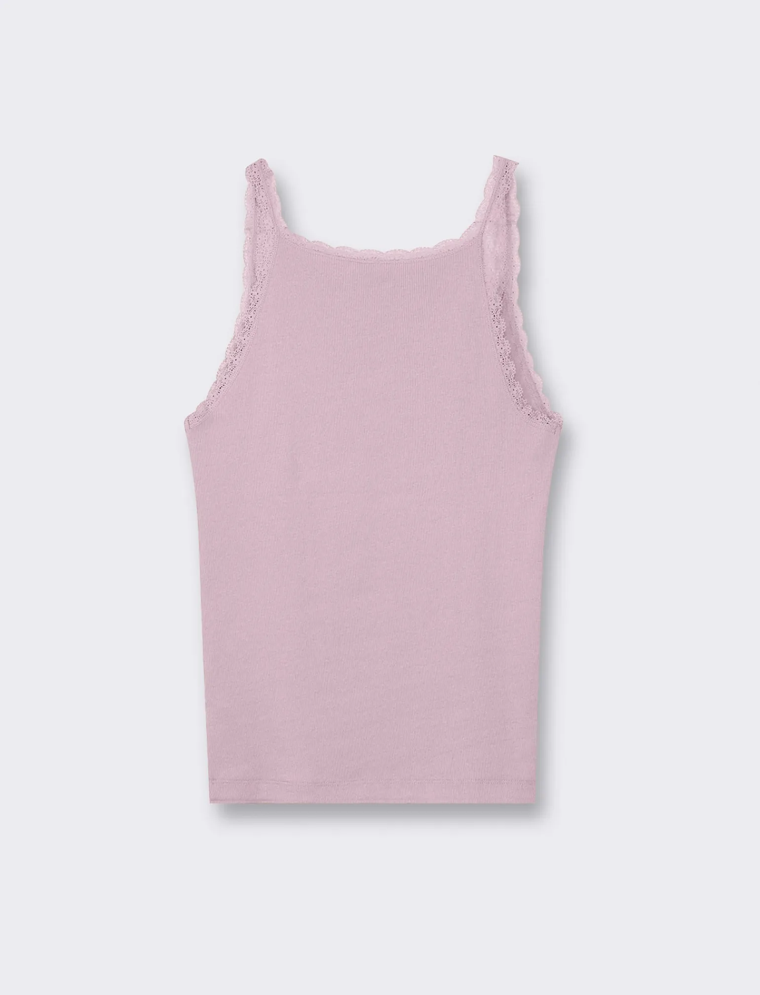 Donna Piazza Italia Donna | T-Shirt E Top<Canotta con spalline e scollatura profonda in pizzo, vestibilità slim - glicine