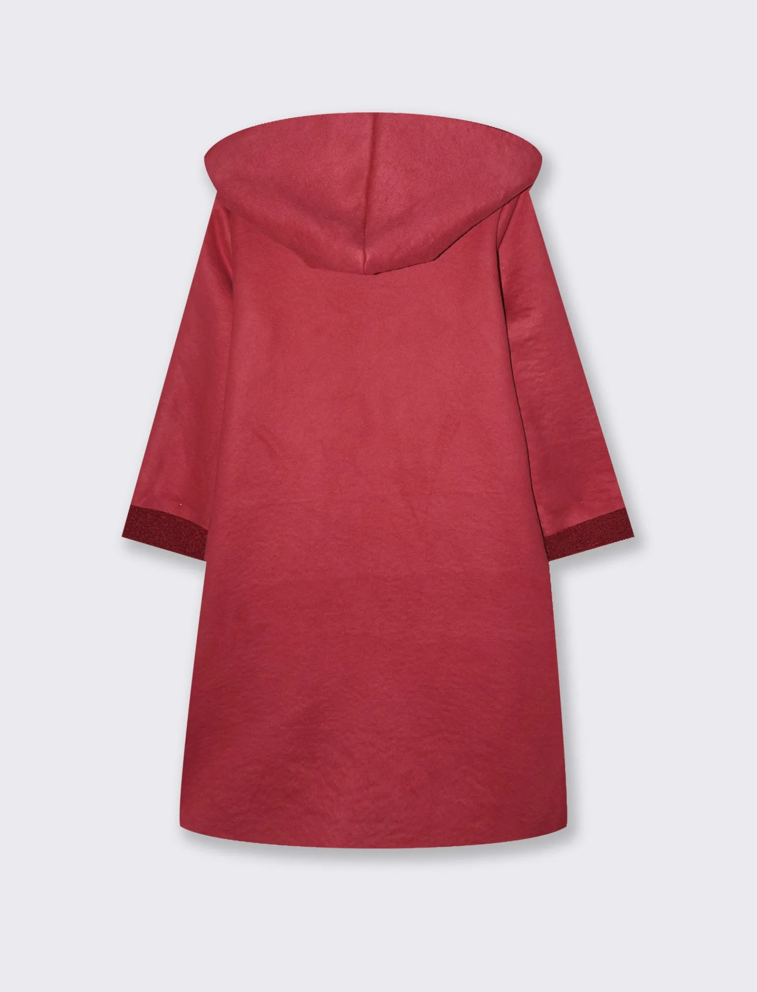 Donna Piazza Italia Giubbini E Cappotti<Capotto con cappuccio in tessuto boucle - Vinaccia