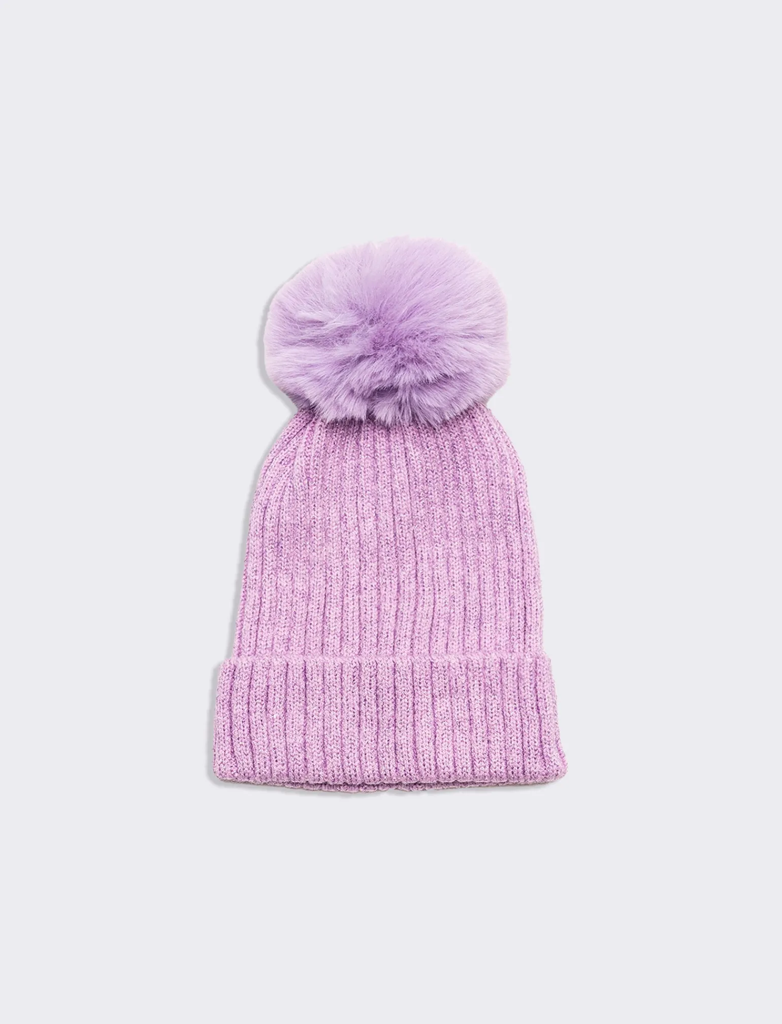 Piazza Italia Cappelli E Berretti<Cappello da bambina lurex a coste con pon pon - Lilla