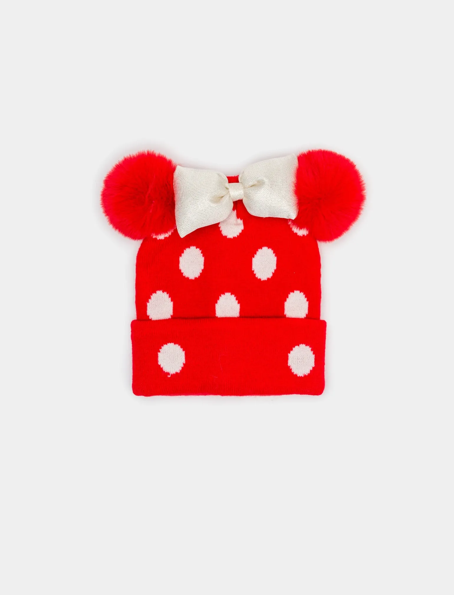 Piazza Italia Accessori<Cappello modello cuffia da neonata con pon pon e fiocco -