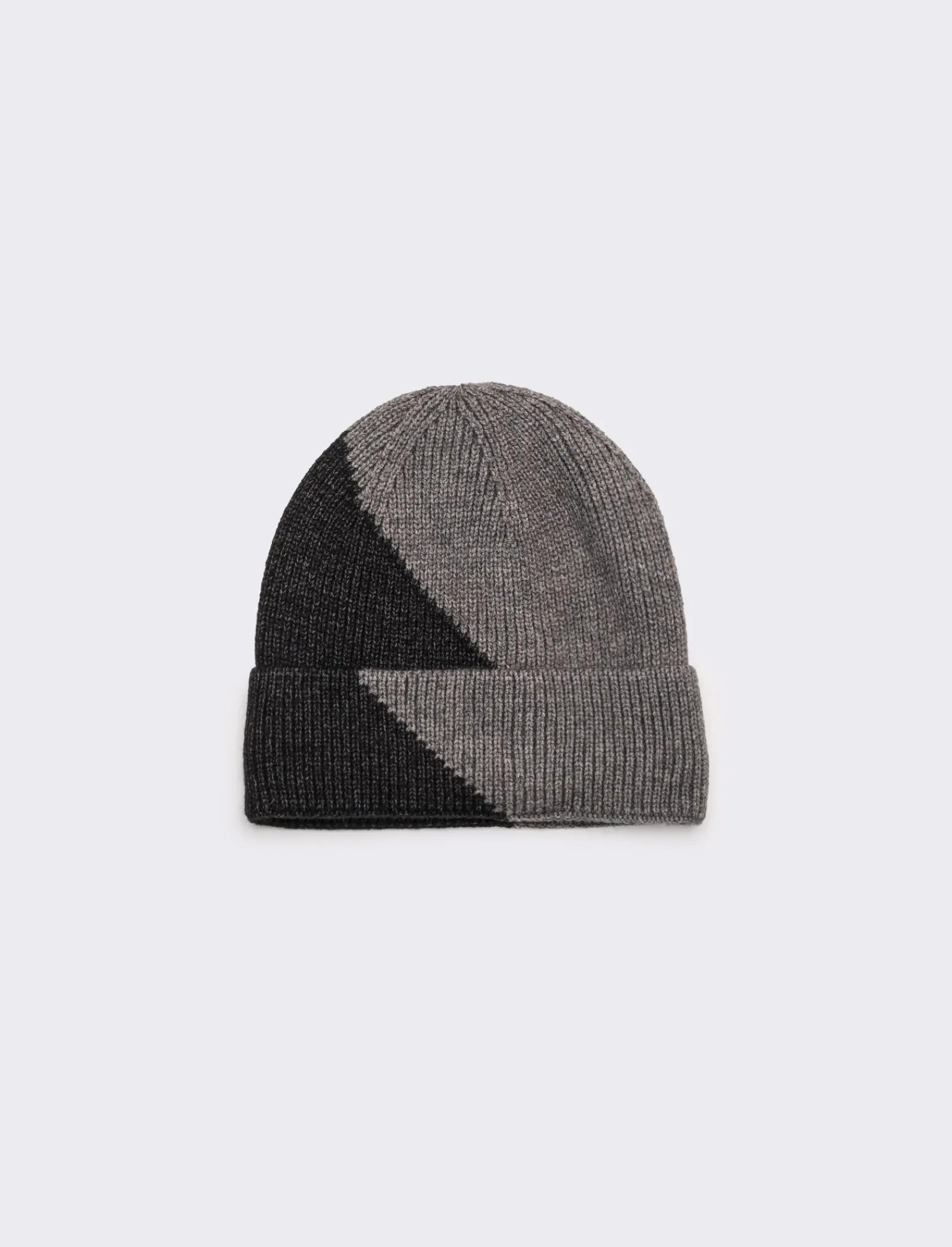 Uomo Piazza Italia Cappelli E Berretti<Cappello modello cuffia da uomo bicolor con risvolto - Grigio