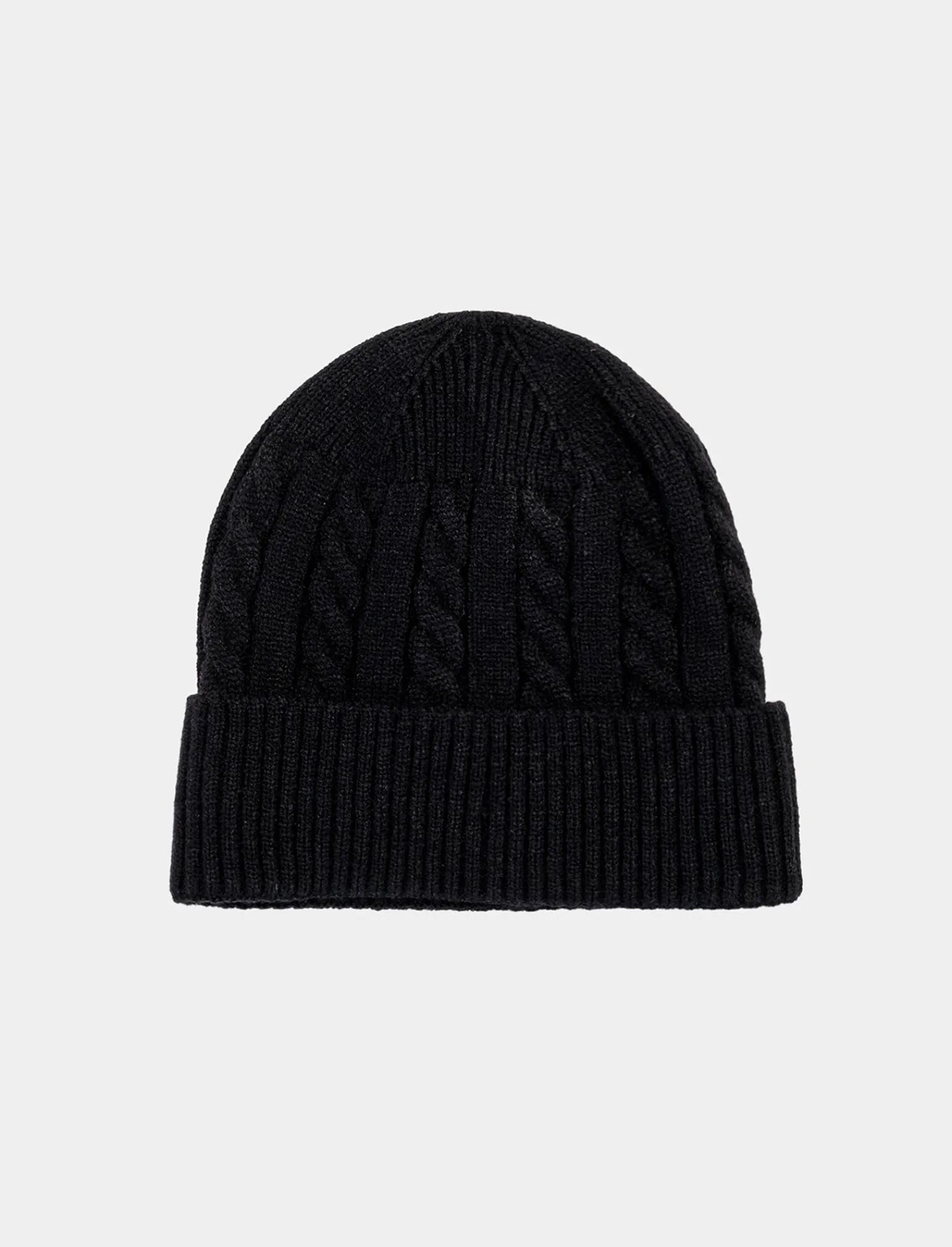 Uomo Piazza Italia Cappelli E Berretti<Cappello modello cuffia da uomo con trecce e risvolto - Nero