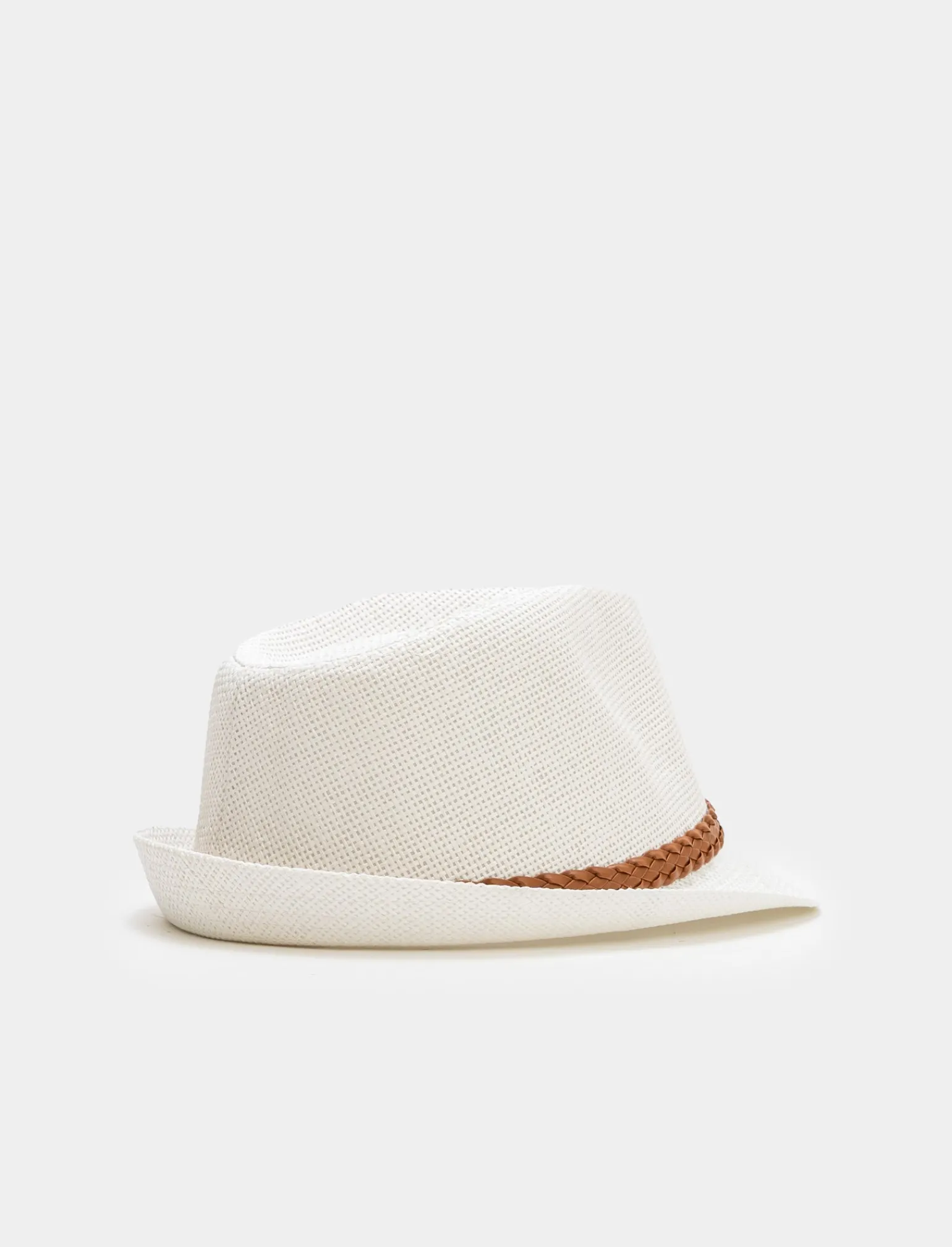Donna Piazza Italia Donna<Cappello uomo paglia treccina in ecopelle -