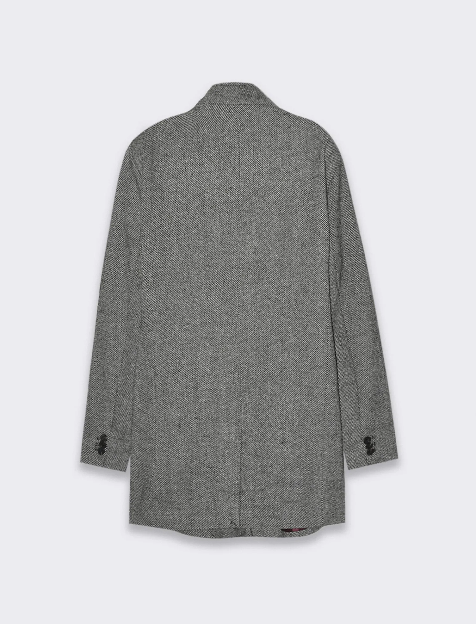 Uomo Piazza Italia Giubbini E Cappotti<Cappotto collo coreano in tessuto diagonale -