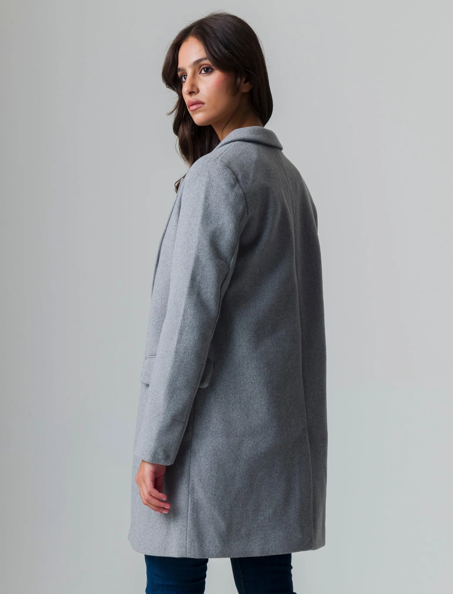 Donna Piazza Italia Donna | Giubbini E Cappotti<Cappotto monopetto 2 bottoni collo revers spacchetti sui polsi - chiaro