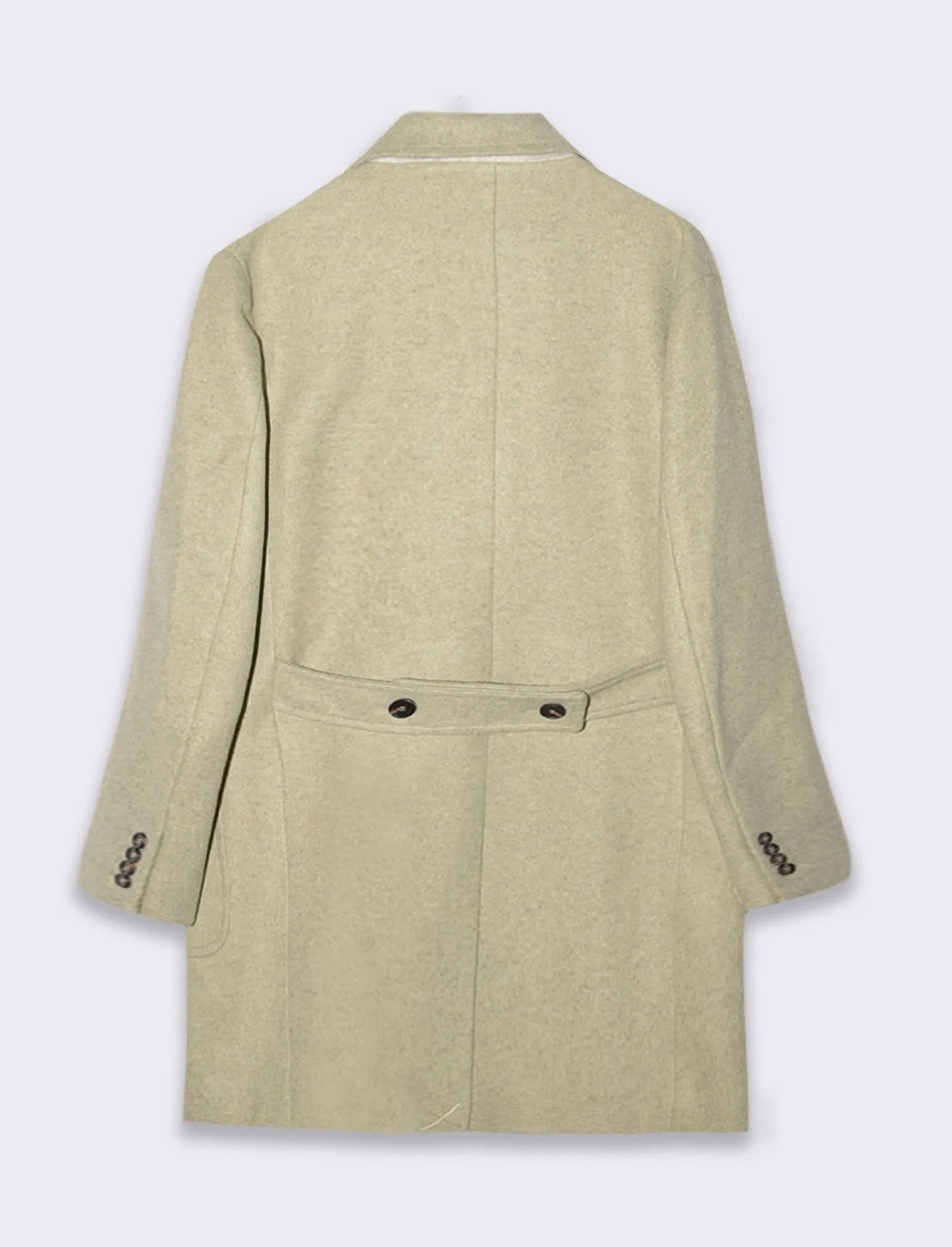 Uomo Piazza Italia Giubbini E Cappotti<Cappotto regular fit collo a revers classico e maniche lunghe - ecru