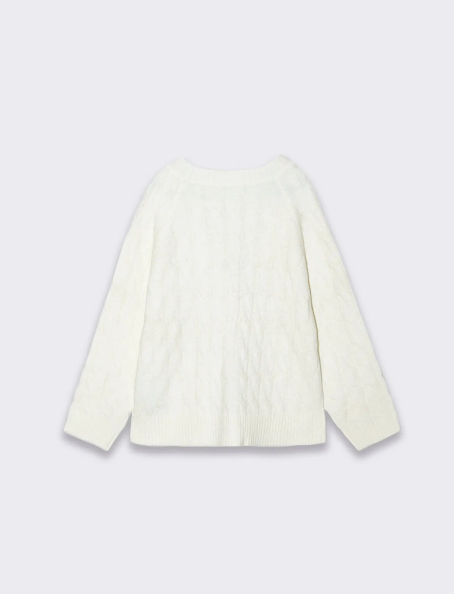 Piazza Italia Bambina | Maglieria<Cardigan a trecce da bambina con manica raglan e fiocchetti decorativi - sporco