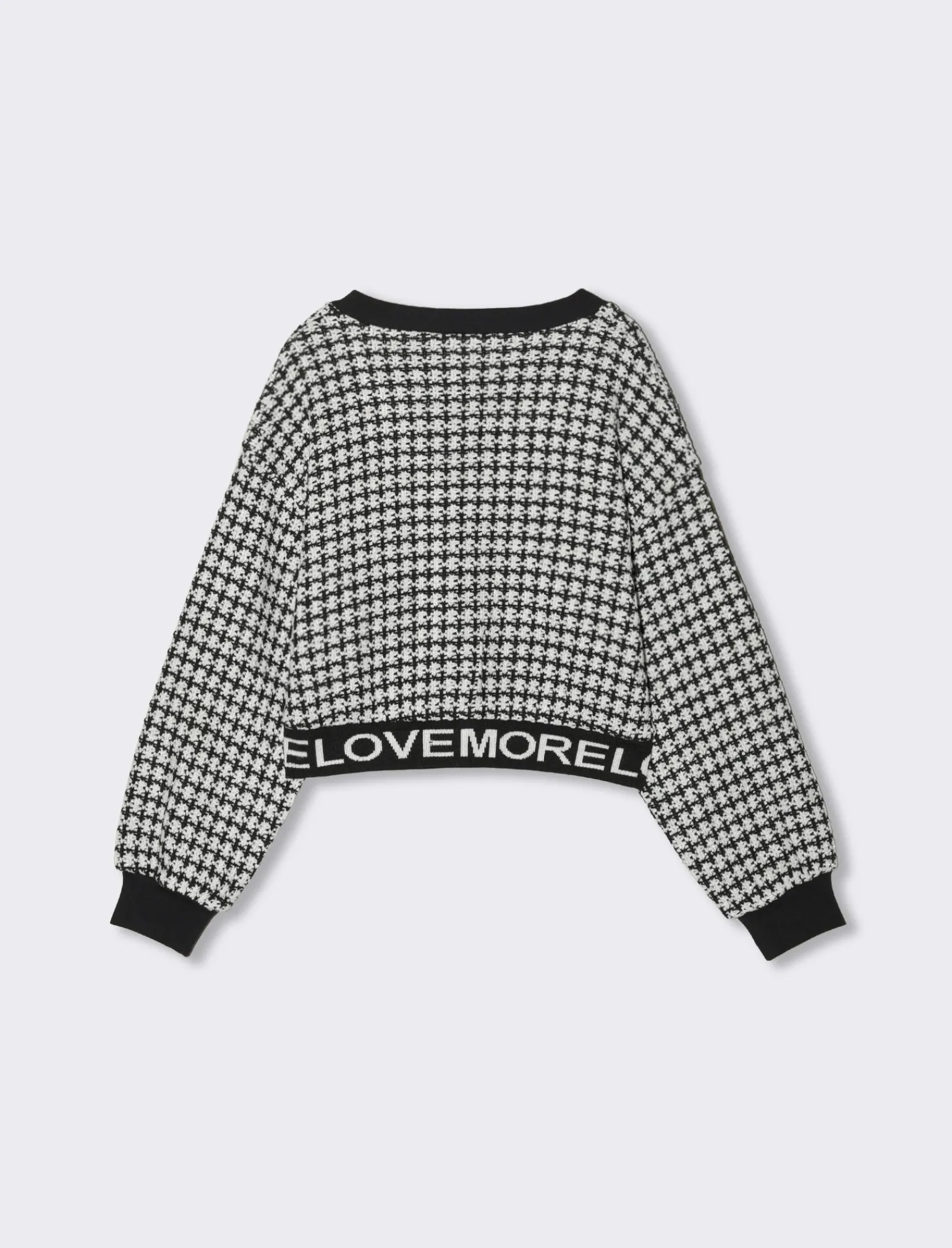 Piazza Italia Bambina | Maglieria<Cardigan in maglia con motivo bianco e nero e con scritte jaquard a contrasto - Fantasia