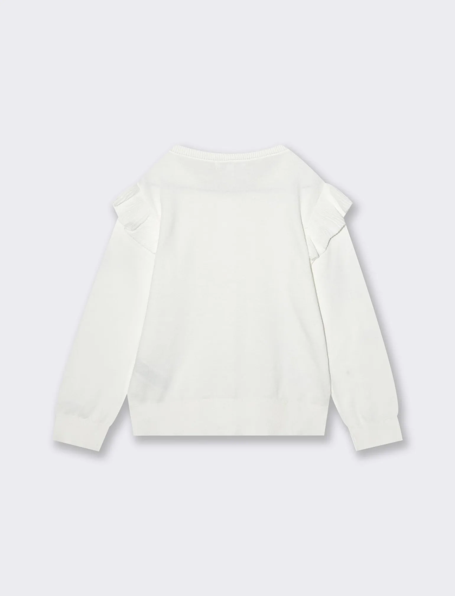 Piazza Italia Bambina | Maglieria<Cardigan in maglia di cotone con rouches sulle spalle e abbottonatura sul davanti -