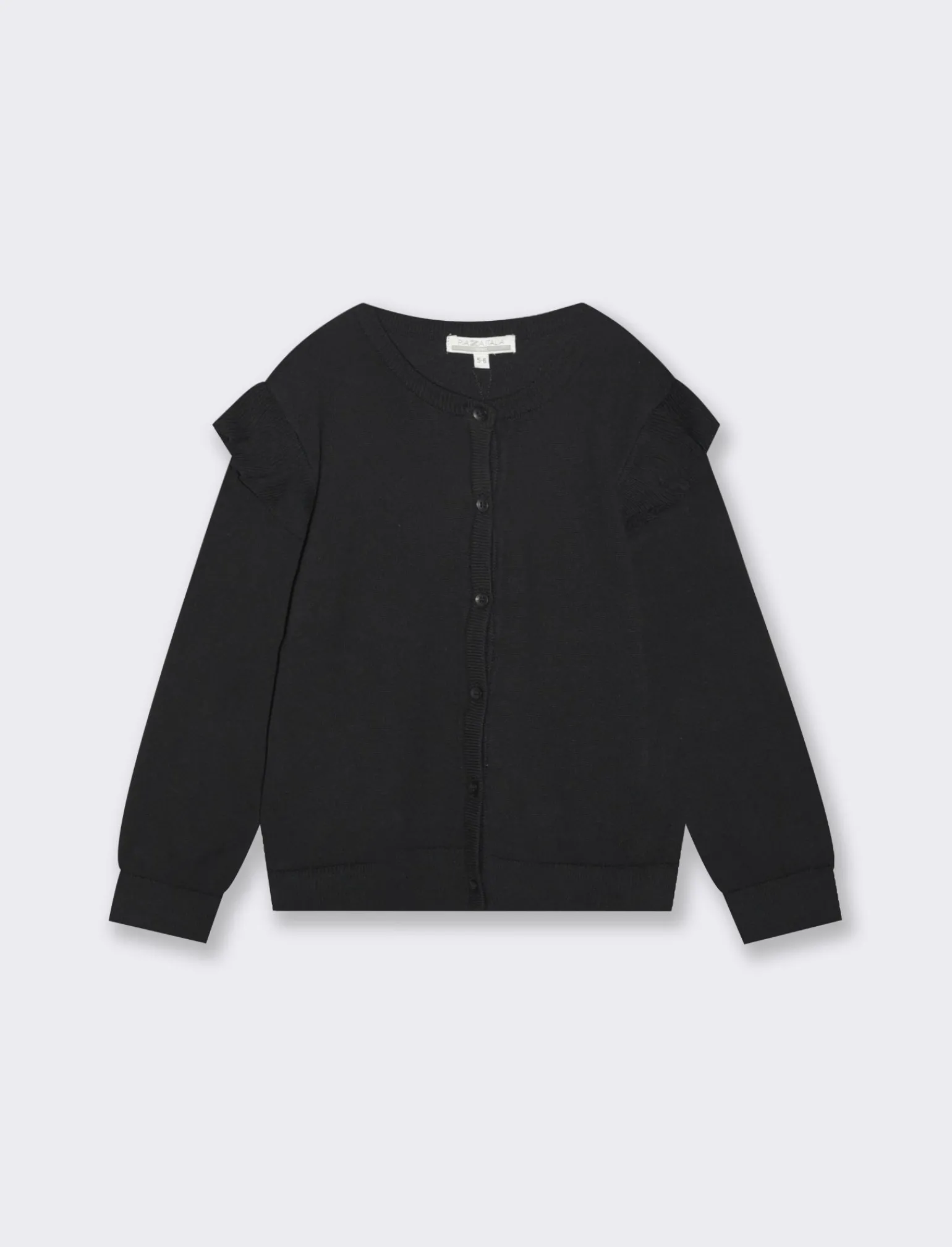 Piazza Italia Bambina | Maglieria<Cardigan in maglia di cotone con rouches sulle spalle e abbottonatura sul davanti -