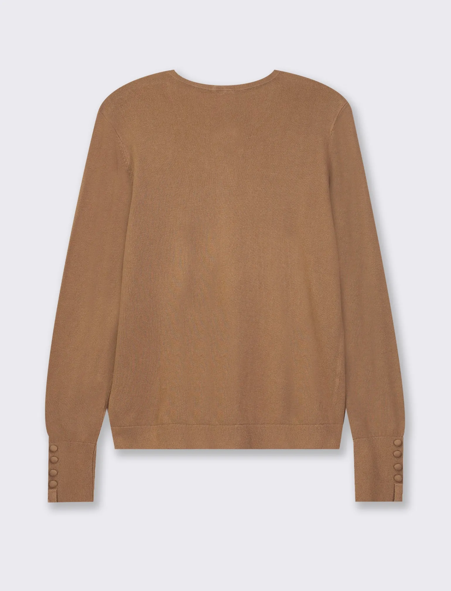 Donna Piazza Italia Donna | Maglieria<Cardigan in maglia fine di viscosa con dettaglio bottoni effetto dorato - tabacco