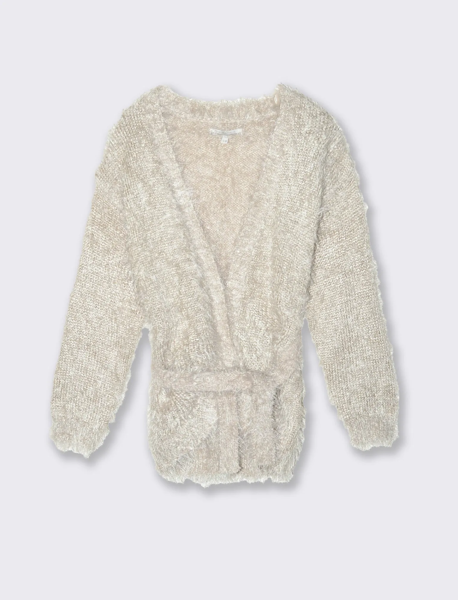 Piazza Italia Bambina | Maglieria<Cardigan lungo con cintura da bambina - Beige