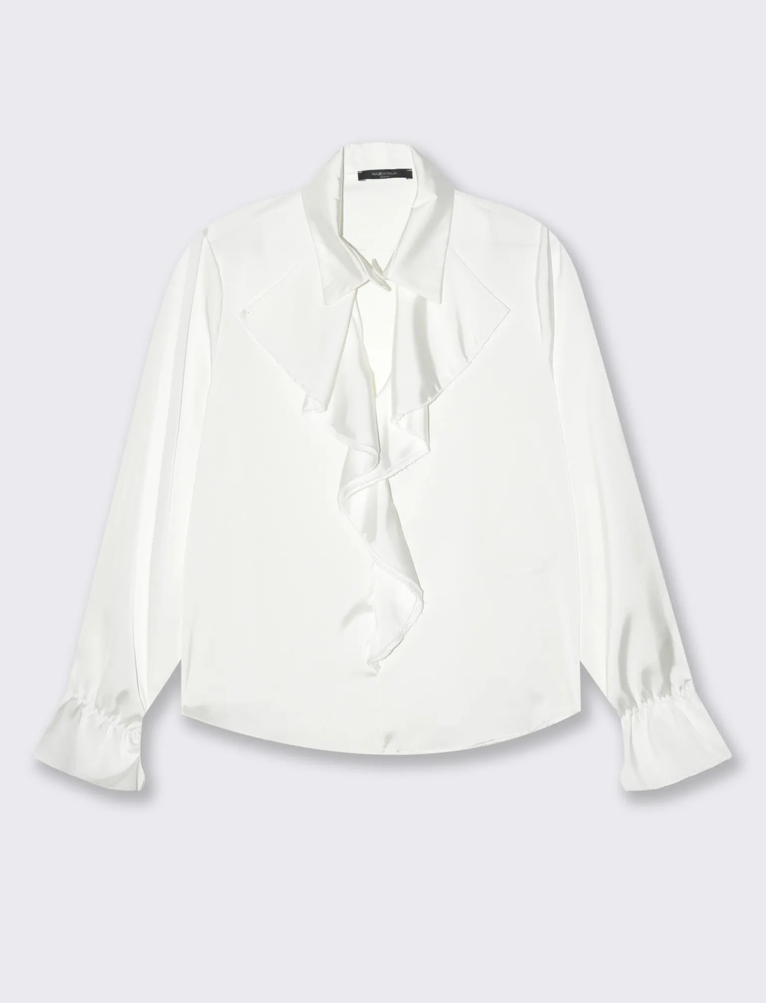 Donna Piazza Italia Camicie E Casacche<Casacca con arriccio e maniche con elastico - Bianco