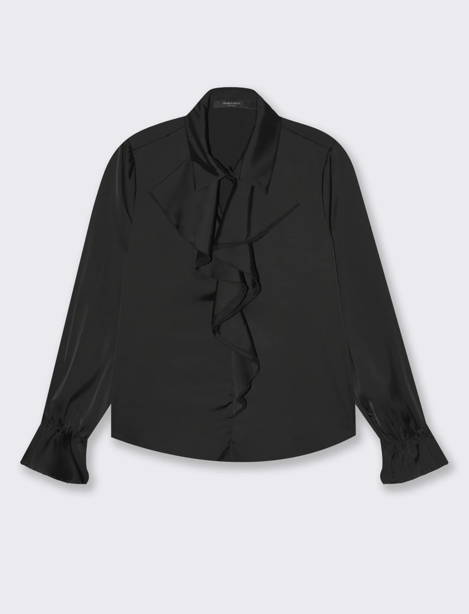 Donna Piazza Italia Camicie E Casacche<Casacca con arriccio e maniche con elastico - Nero