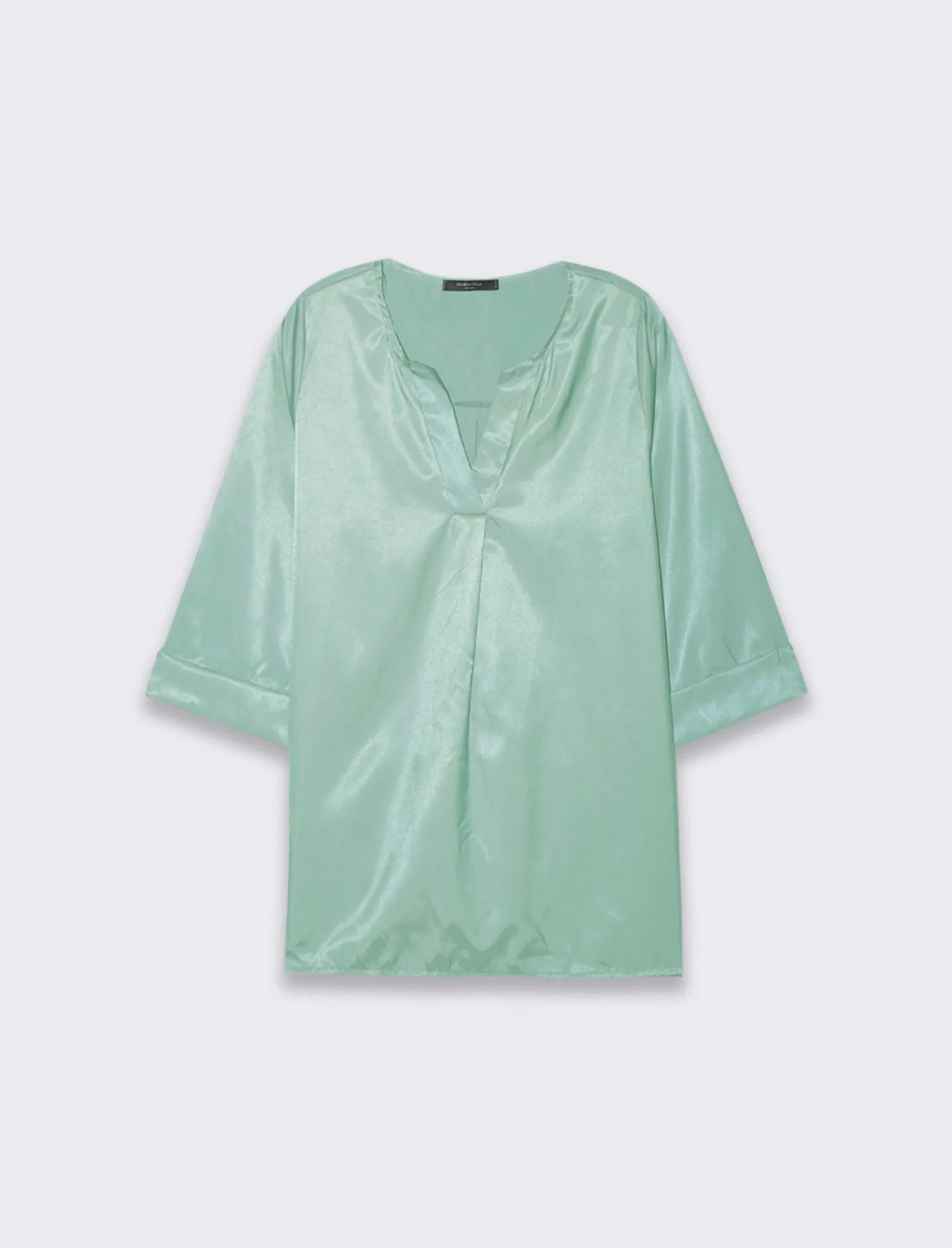 Donna Piazza Italia Camicie E Casacche<Casacca con scollo a V e manica a 3/4 con risvolto. - Verdino