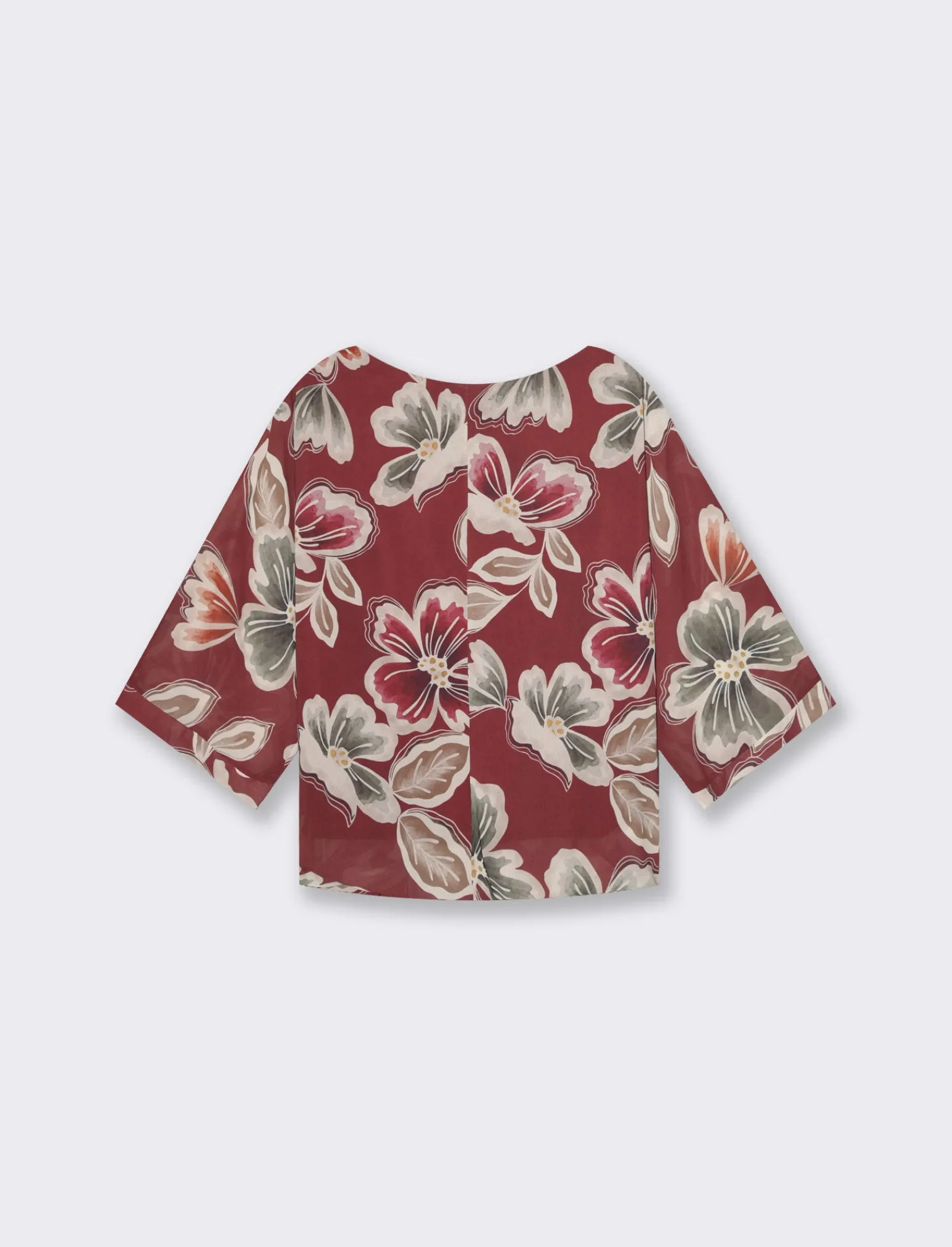 Donna Piazza Italia Donna | Camicie E Casacche<Casacca fantasia con manica a 3/4 da donna - latte