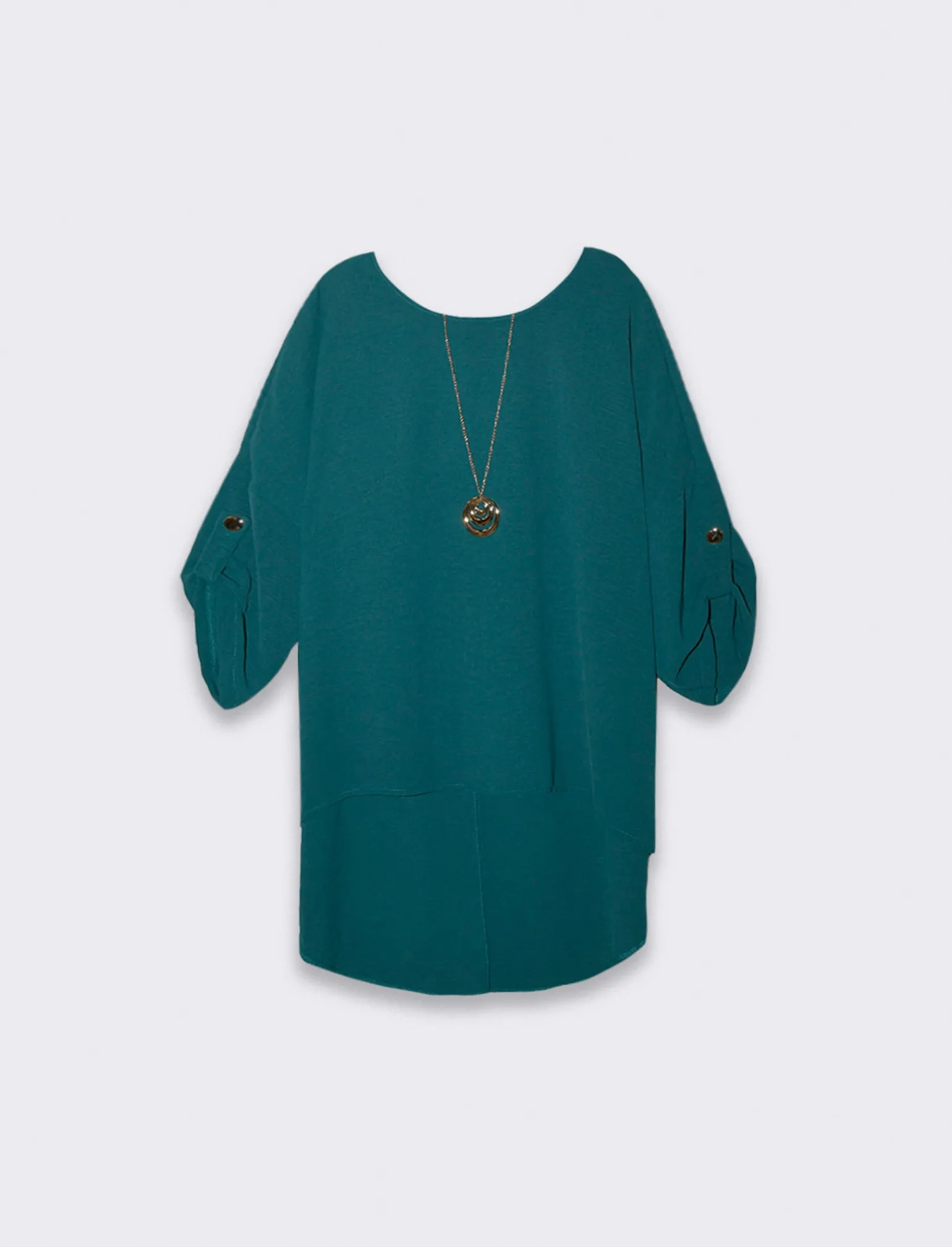 Donna Piazza Italia Donna | Camicie E Casacche<Casacca girocollo con collana e manica a 3/4 - Ottanio