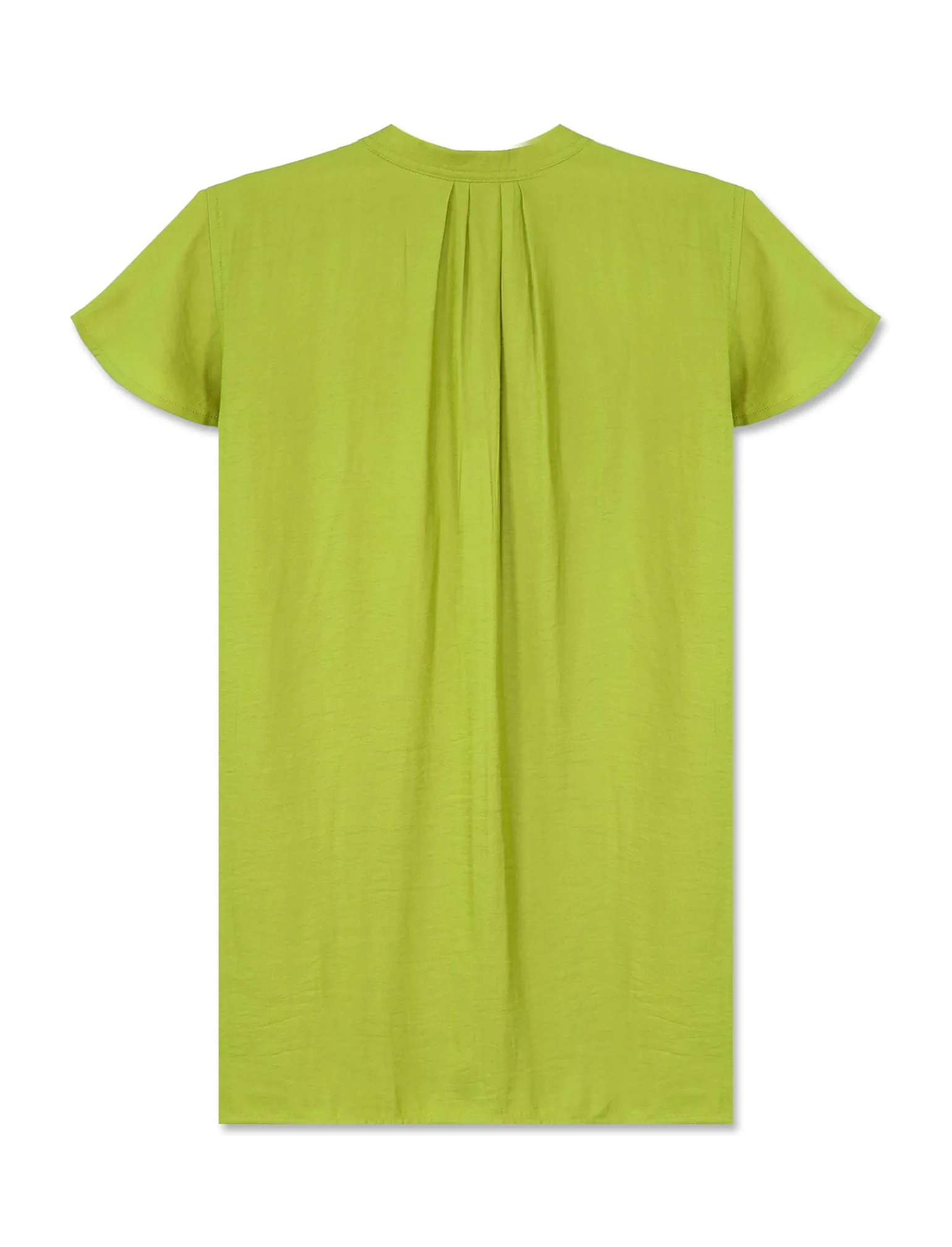 Donna Piazza Italia Camicie E Casacche<Casacca in tessuto fluido, apertura scollo a V e maniche volant - pistacchio