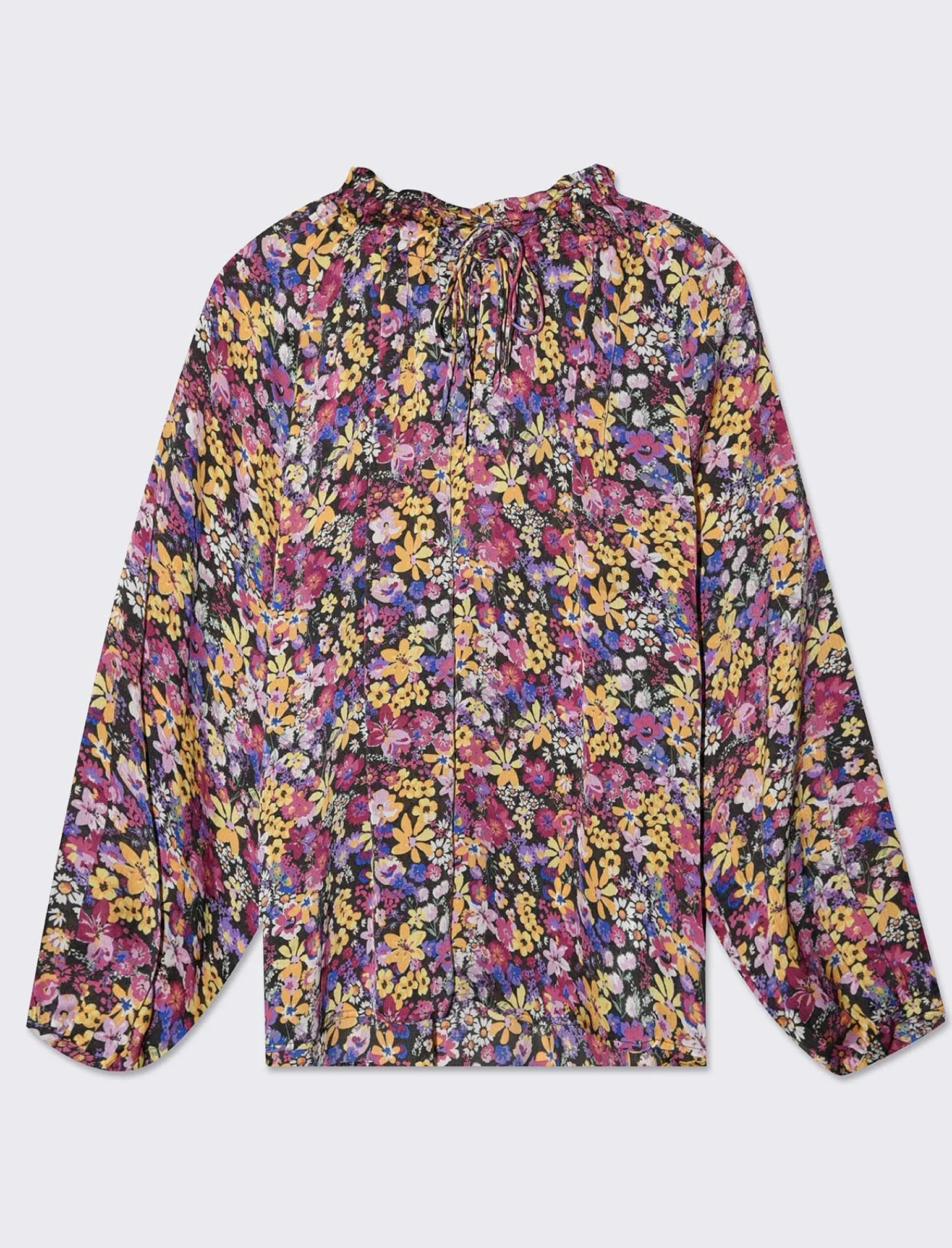 Donna Piazza Italia Camicie E Casacche<Casacca in tessuto fluido e arriccio al collo con laccetti - var 1