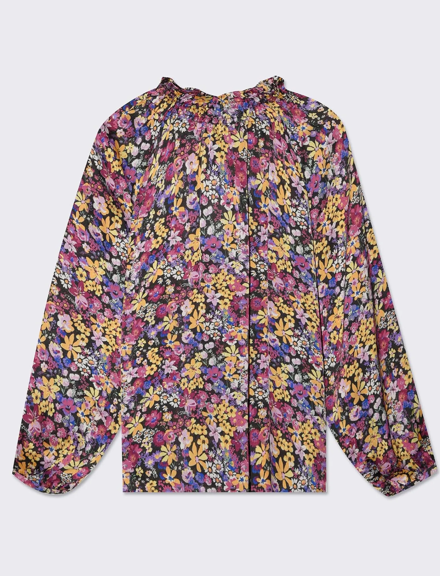 Donna Piazza Italia Camicie E Casacche<Casacca in tessuto fluido e arriccio al collo con laccetti - var 1