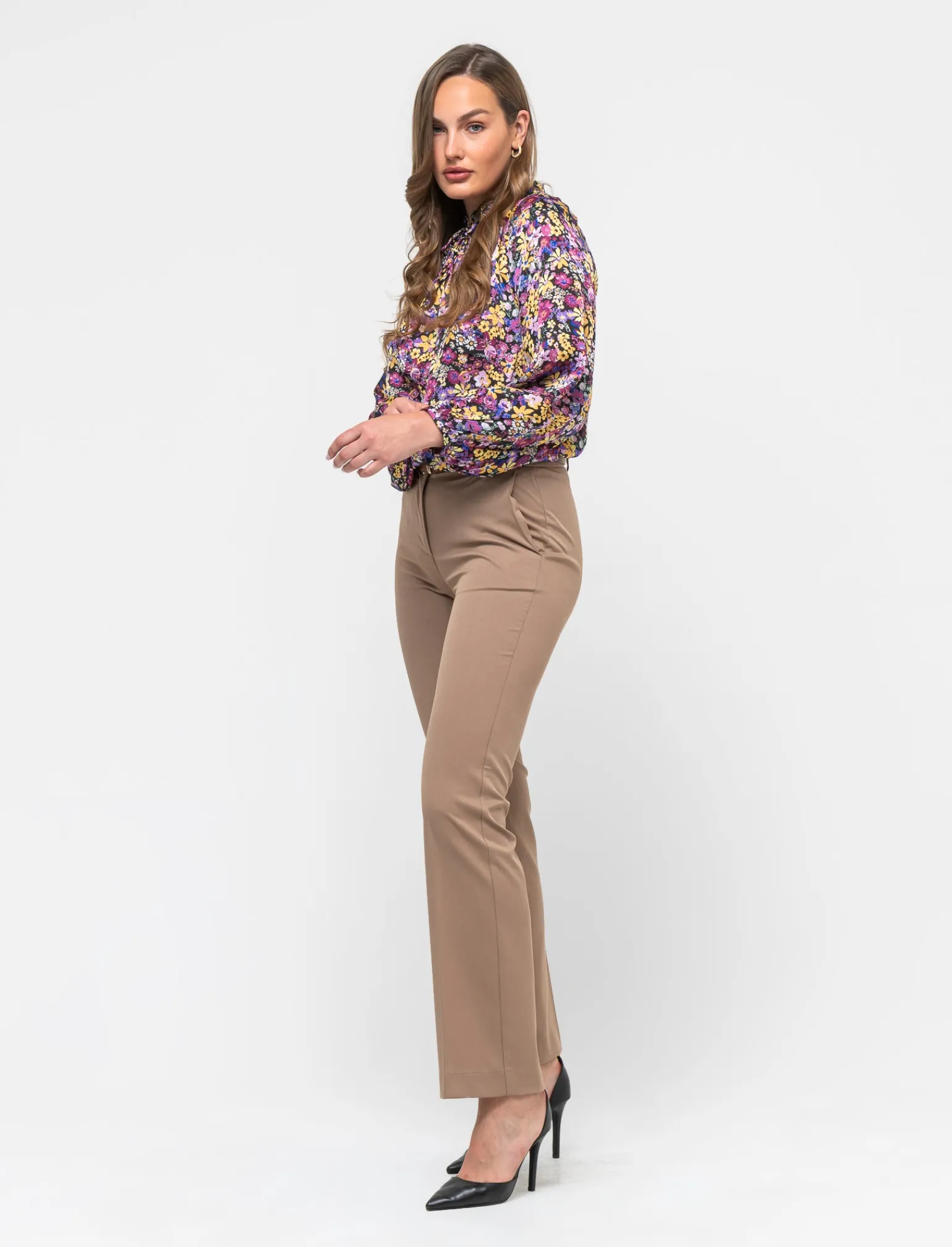 Donna Piazza Italia Camicie E Casacche<Casacca in tessuto fluido e arriccio al collo con laccetti - var 1