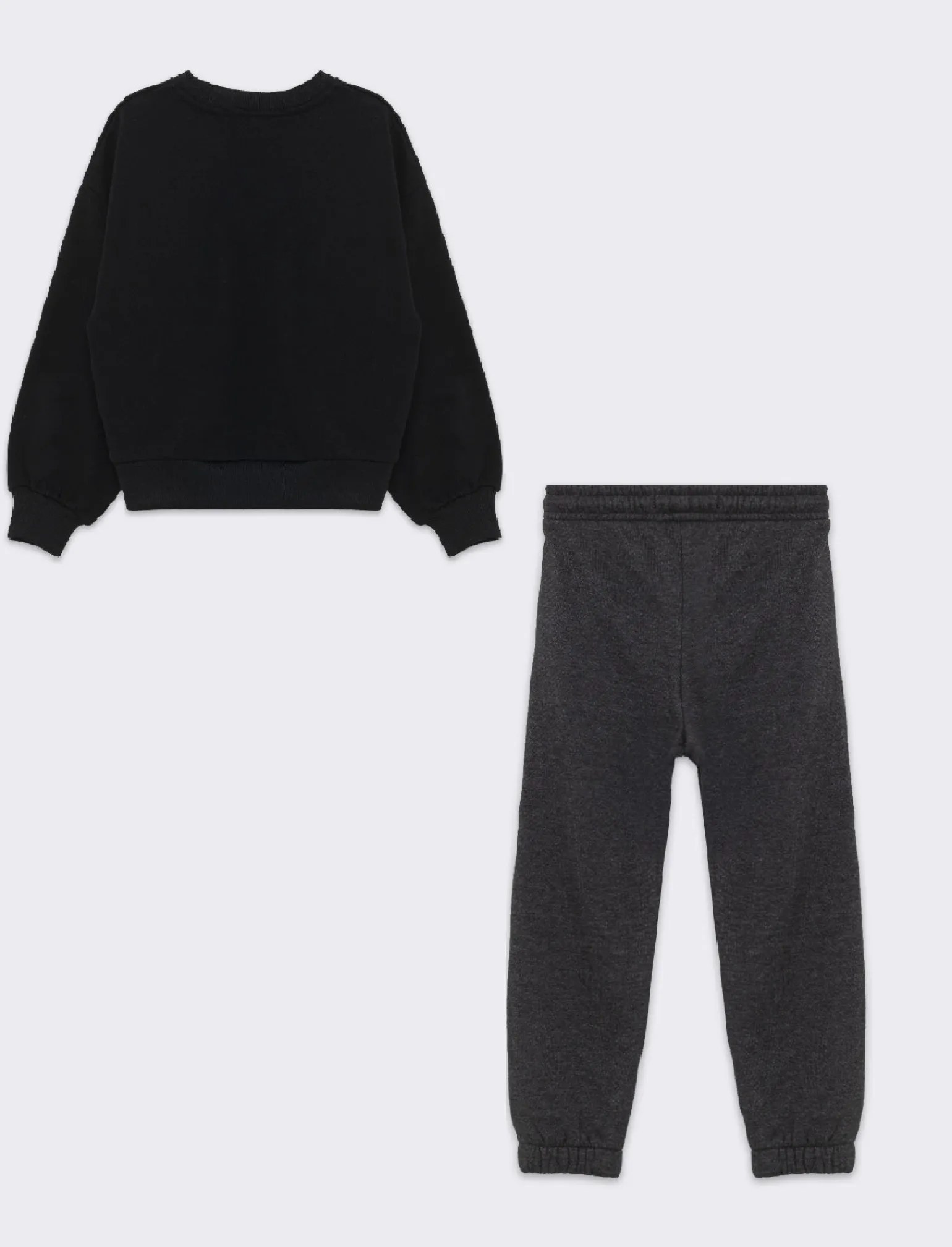 Piazza Italia Abiti E Tute | Abiti E Tute<Completo due pezzi felpa e jogger in tessuto garzato - Nero