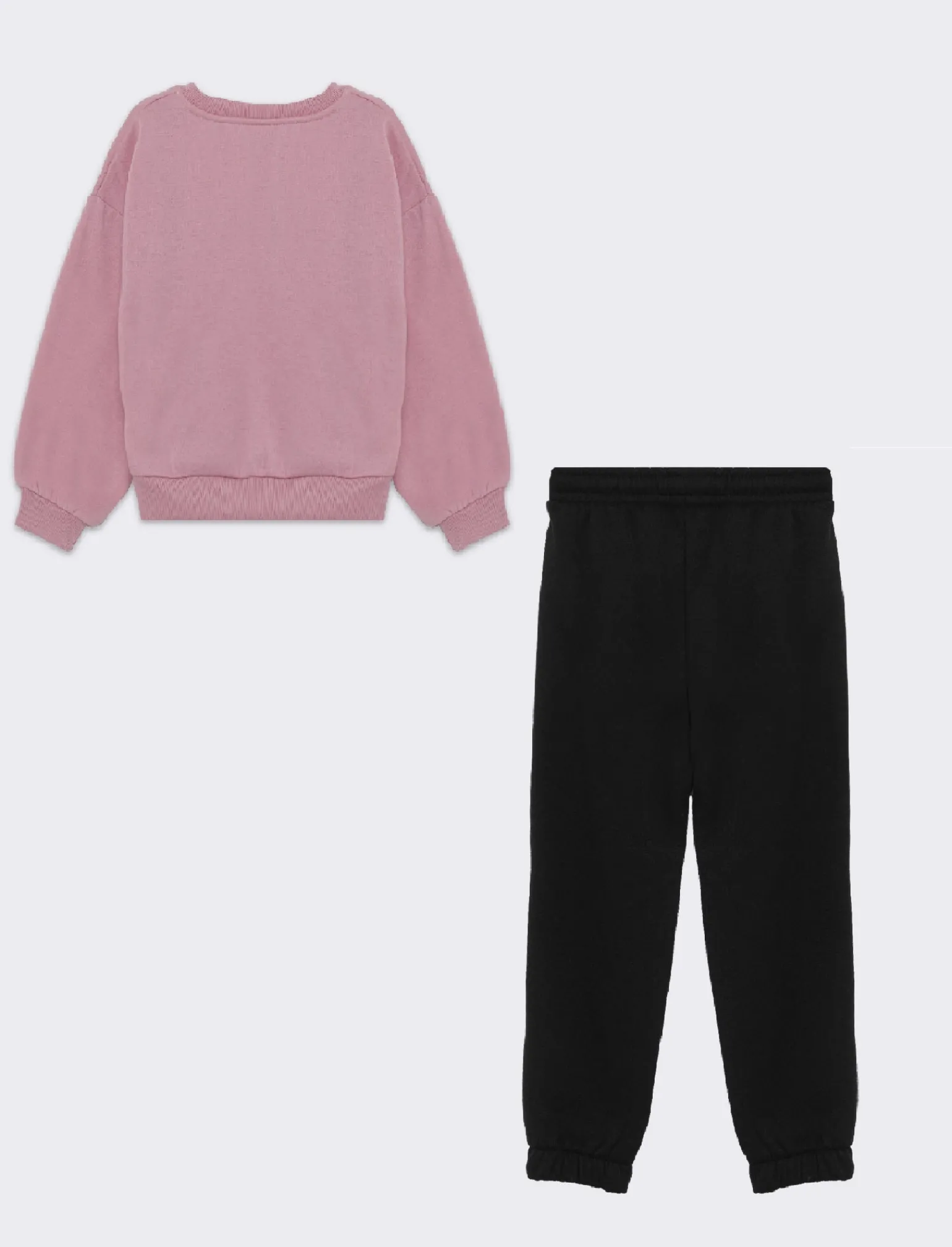 Piazza Italia Abiti E Tute | Abiti E Tute<Completo due pezzi felpa e jogger in tessuto garzato - Rosa