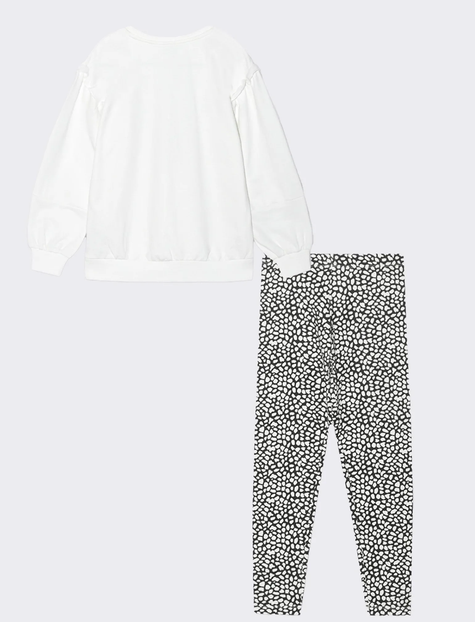 Piazza Italia Bambina | Completi<Completo set due pezzi felpa e leggings fantasia da bambina - sporco
