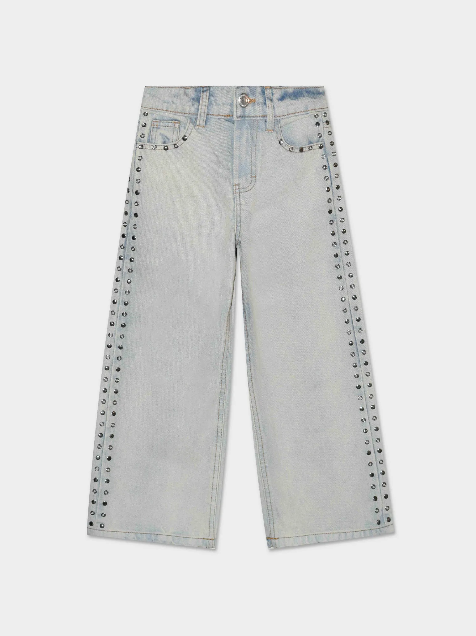 Piazza Italia Bambina | Jeans<Denim a palazzo con lavaggio sabbiato - Denim