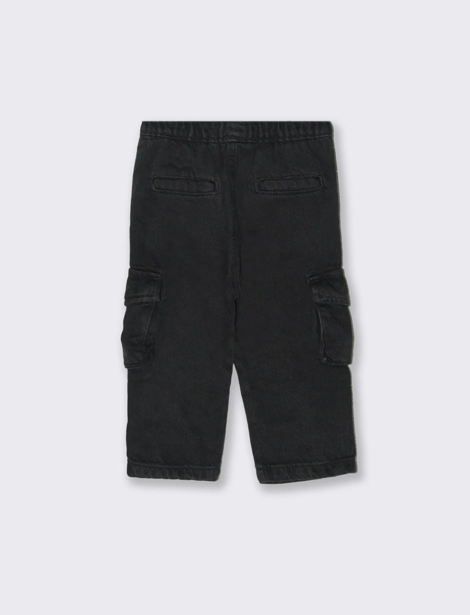 Piazza Italia Neonato | Jeans<Denim in cotone, modello ampio, con accessorio frontale - Nero