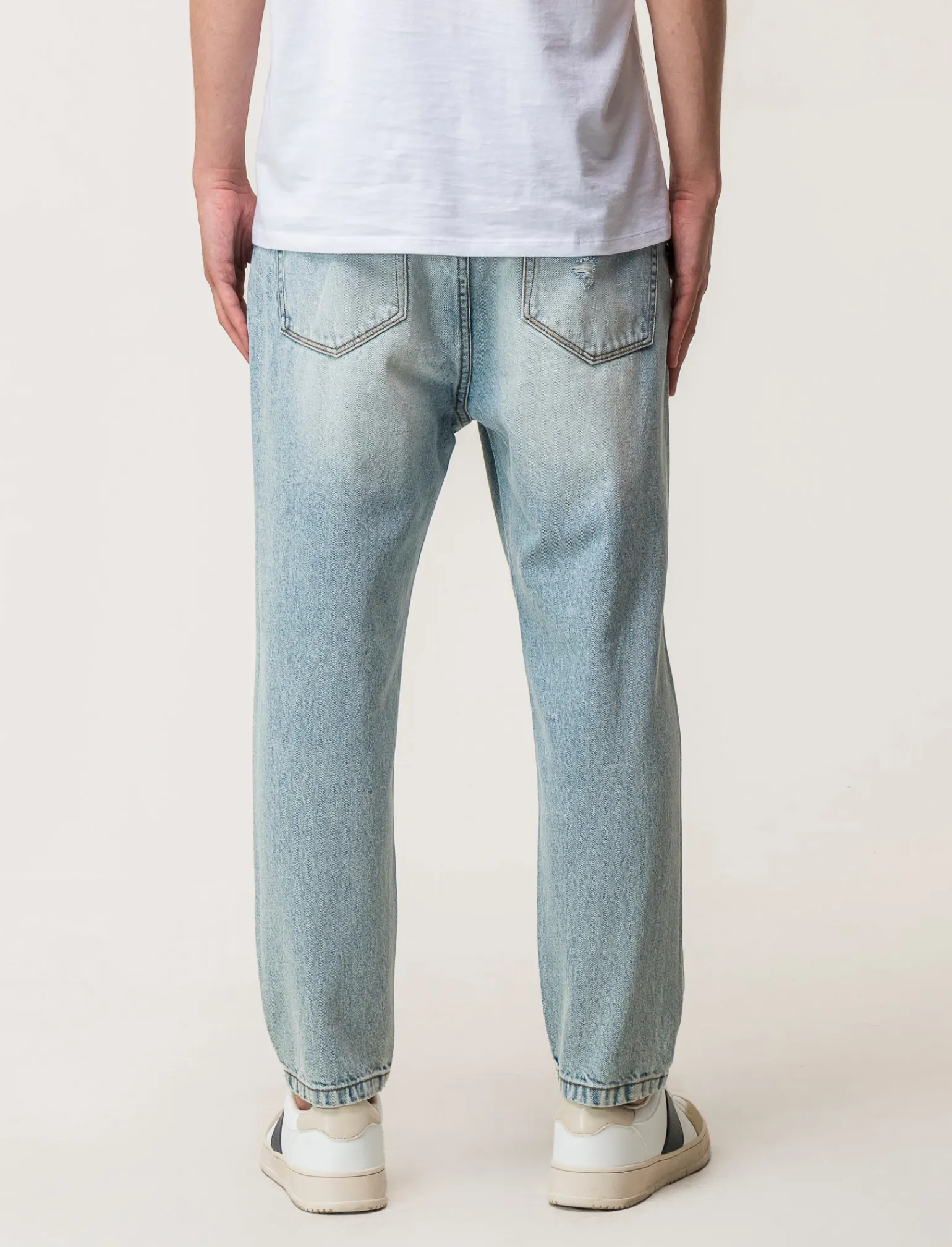 Uomo Piazza Italia Uomo | Jeans<Denim loose fit a cinque tasche con strappi - Denim chiaro