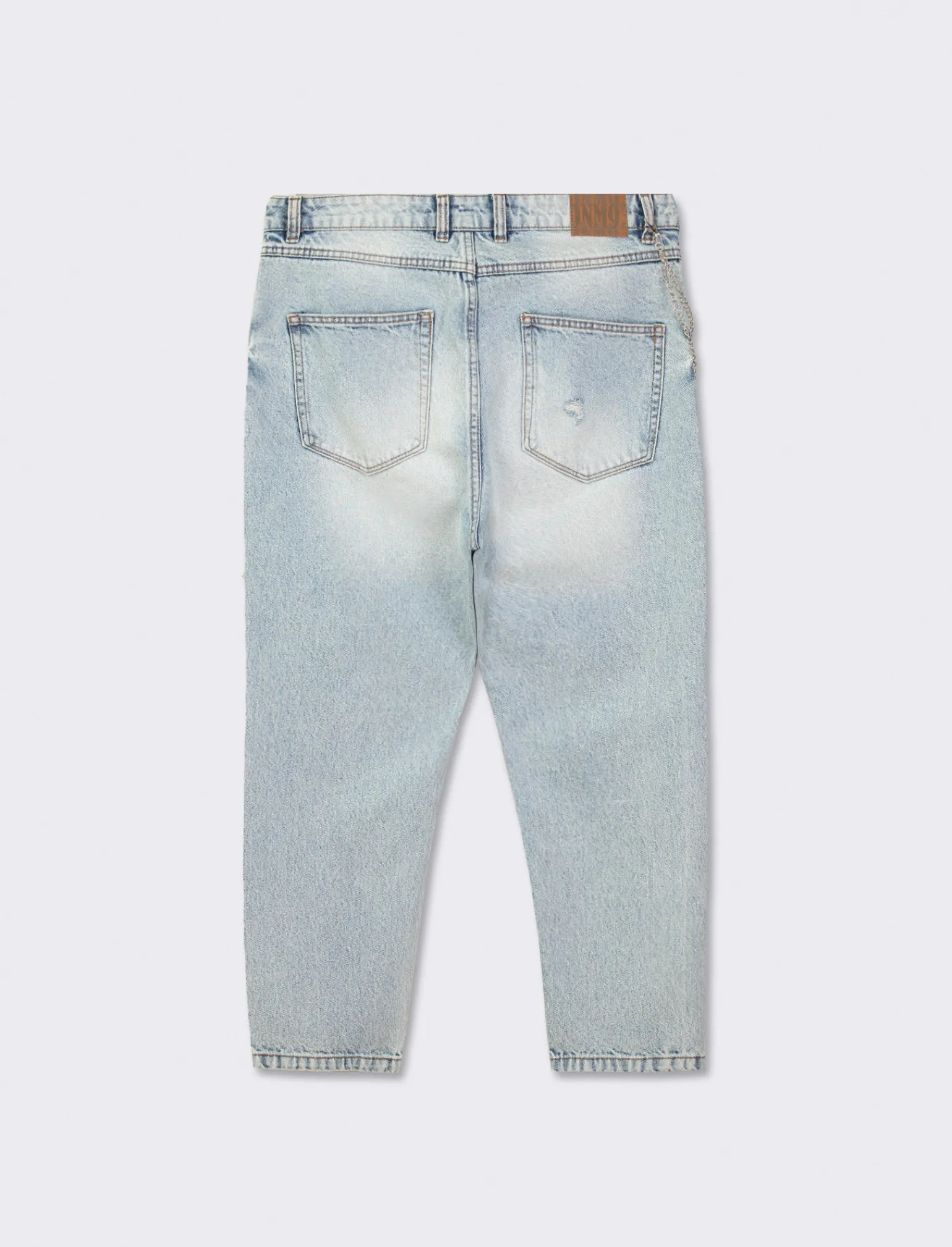 Uomo Piazza Italia Uomo | Jeans<Denim loose fit a cinque tasche con strappi - Denim chiaro