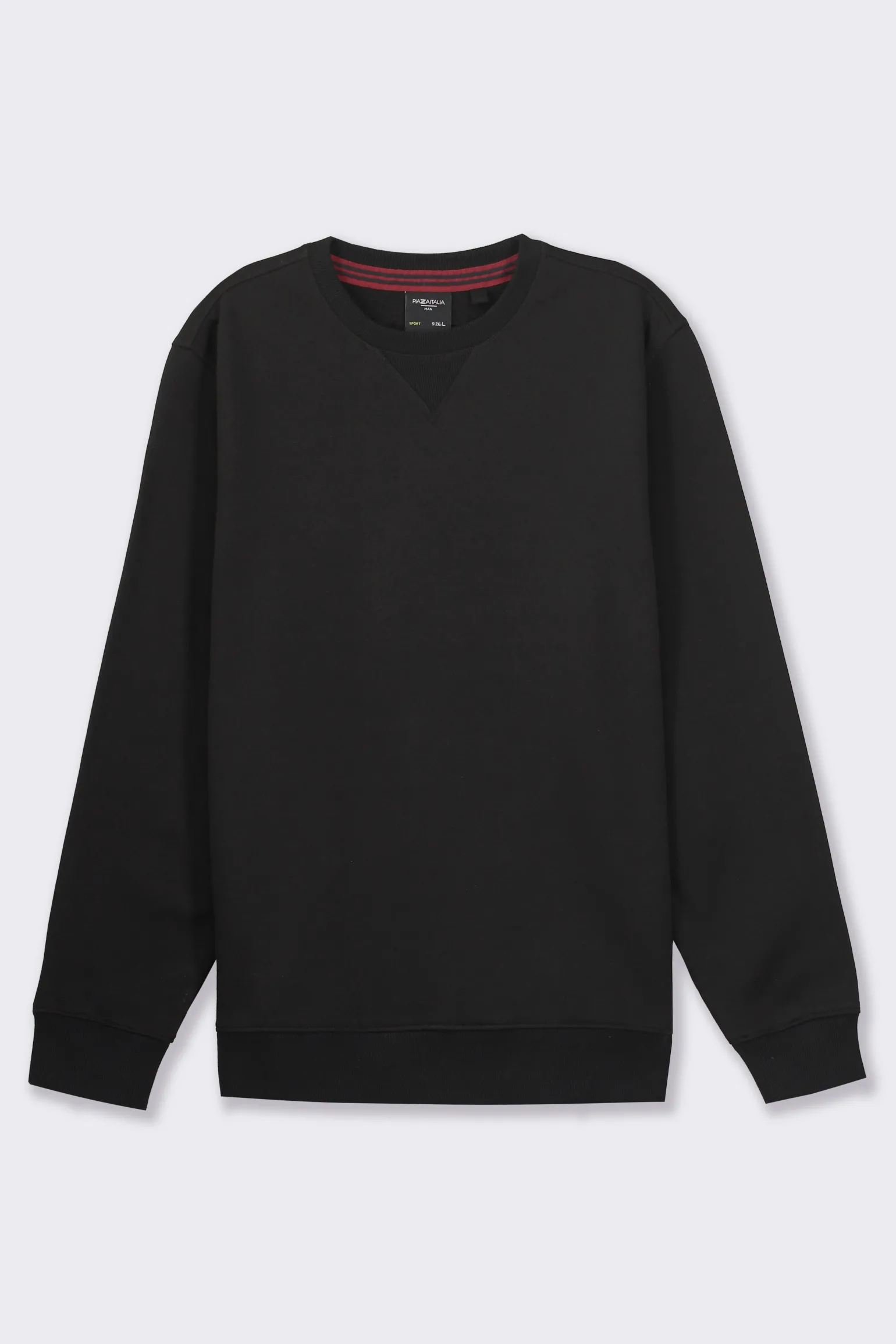 Uomo Piazza Italia Uomo | Felpe<Felpa basic regular fit in misto cotone garzato -