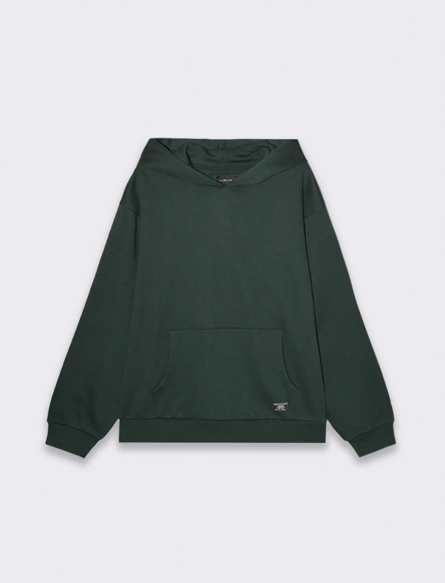 Uomo Piazza Italia Felpe<Felpa cappuccio in misto cotone garzato boxy fit - scuro