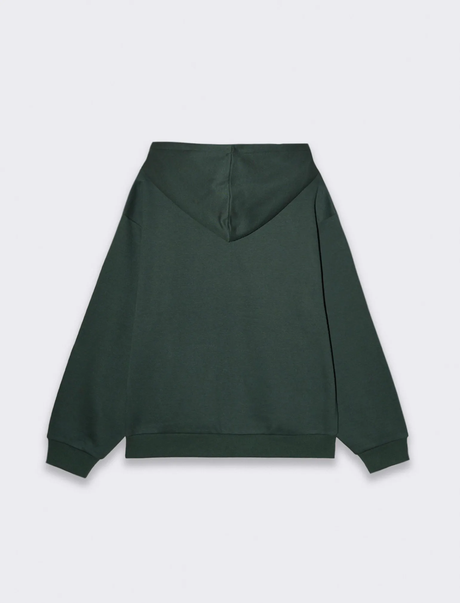 Uomo Piazza Italia Felpe<Felpa cappuccio in misto cotone garzato boxy fit - scuro