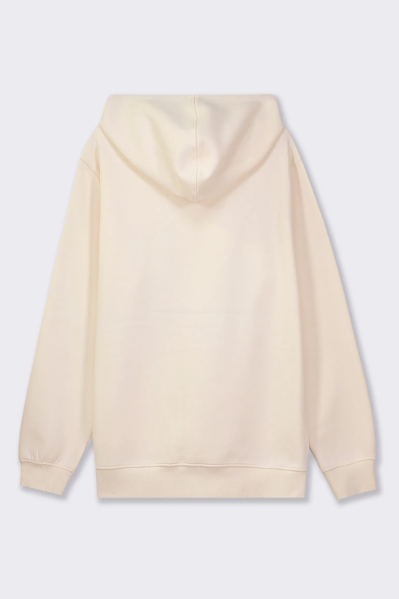 Uomo Piazza Italia Felpe<Felpa cappuccio in misto cotone garzato regular fit - latte