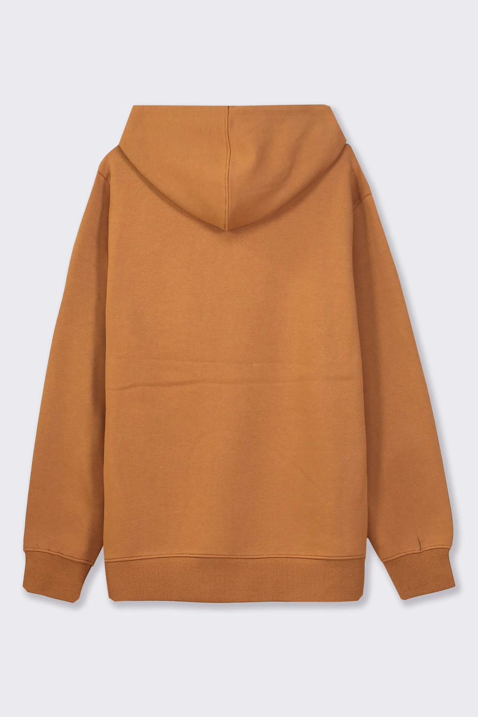 Uomo Piazza Italia Felpe<Felpa cappuccio in misto cotone garzato regular fit - tabacco
