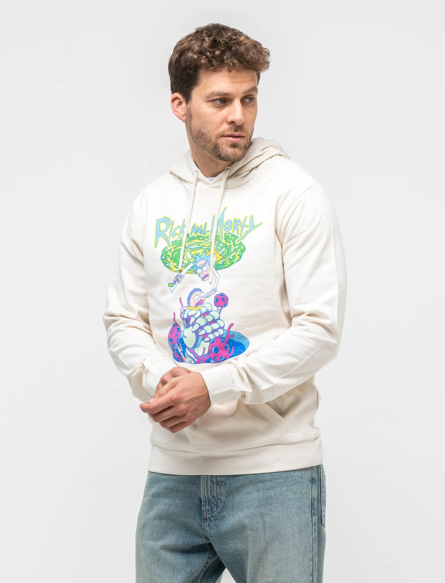 Uomo Piazza Italia Uomo | Felpe<Felpa con cappuccio con stampa RICK AND MORTY License -