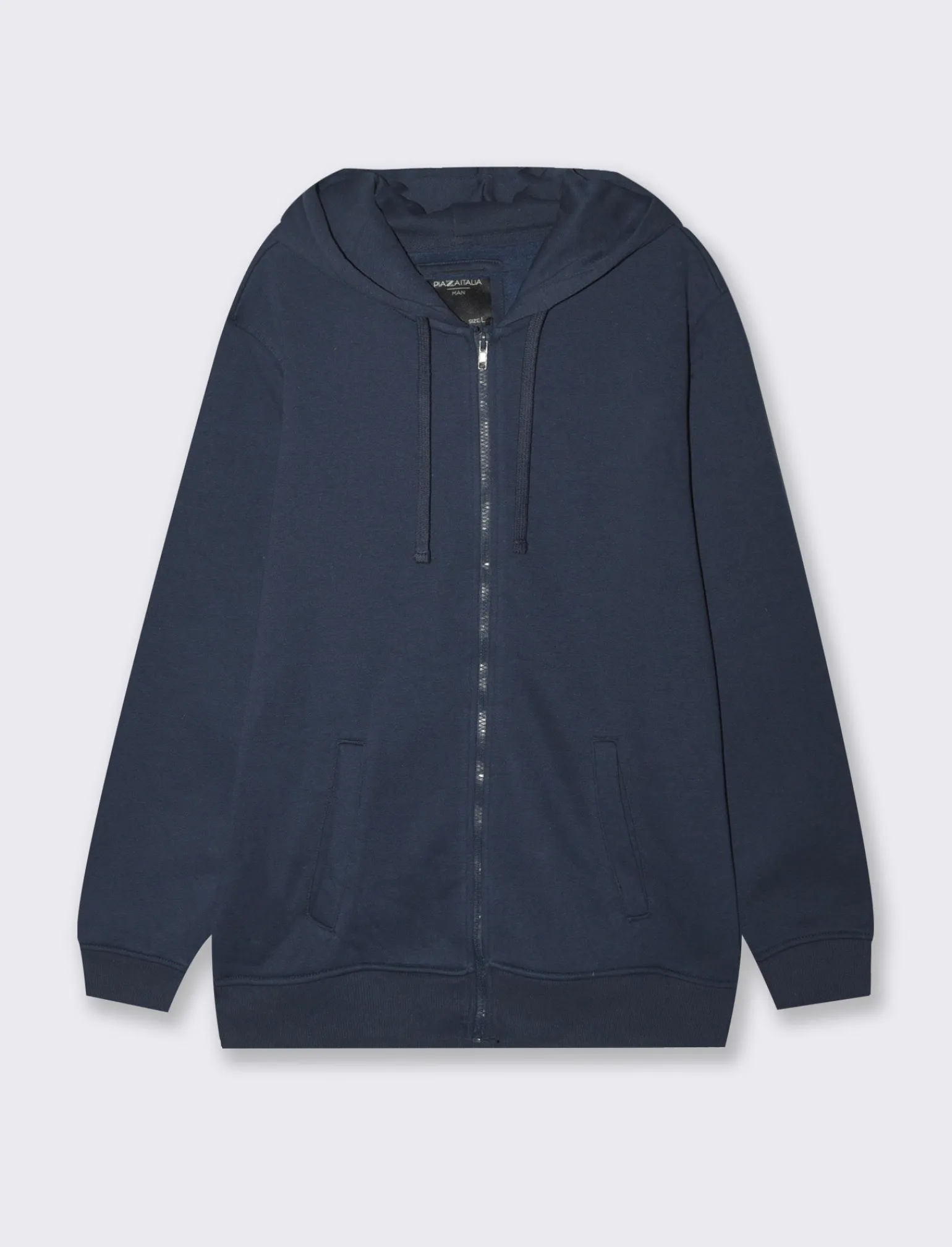 Uomo Piazza Italia Uomo | Felpe<Felpa con cappuccio in misto cotone garzato regular fit -