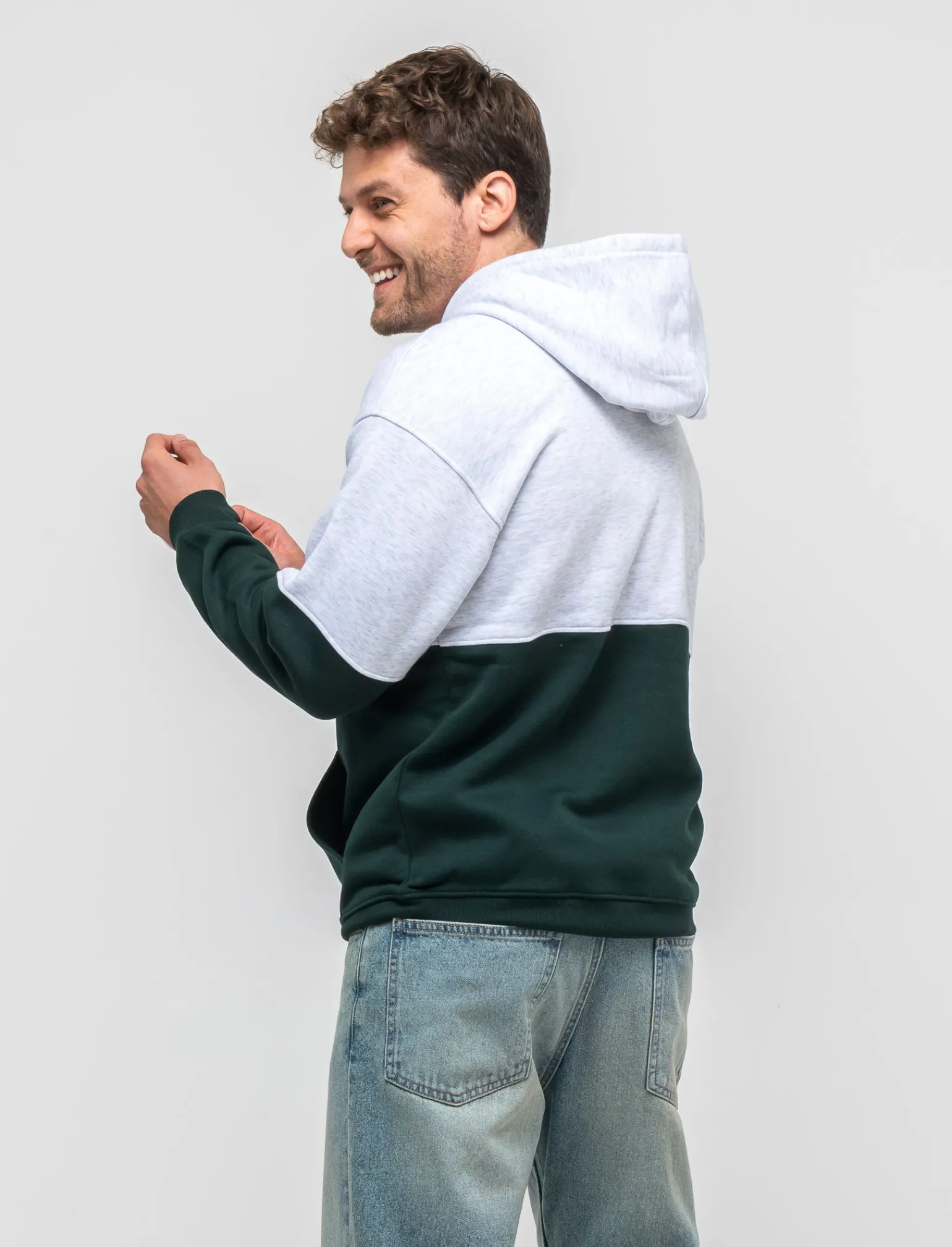 Uomo Piazza Italia Felpe<Felpa con cappuccio in misto cotone garzato regular fit -