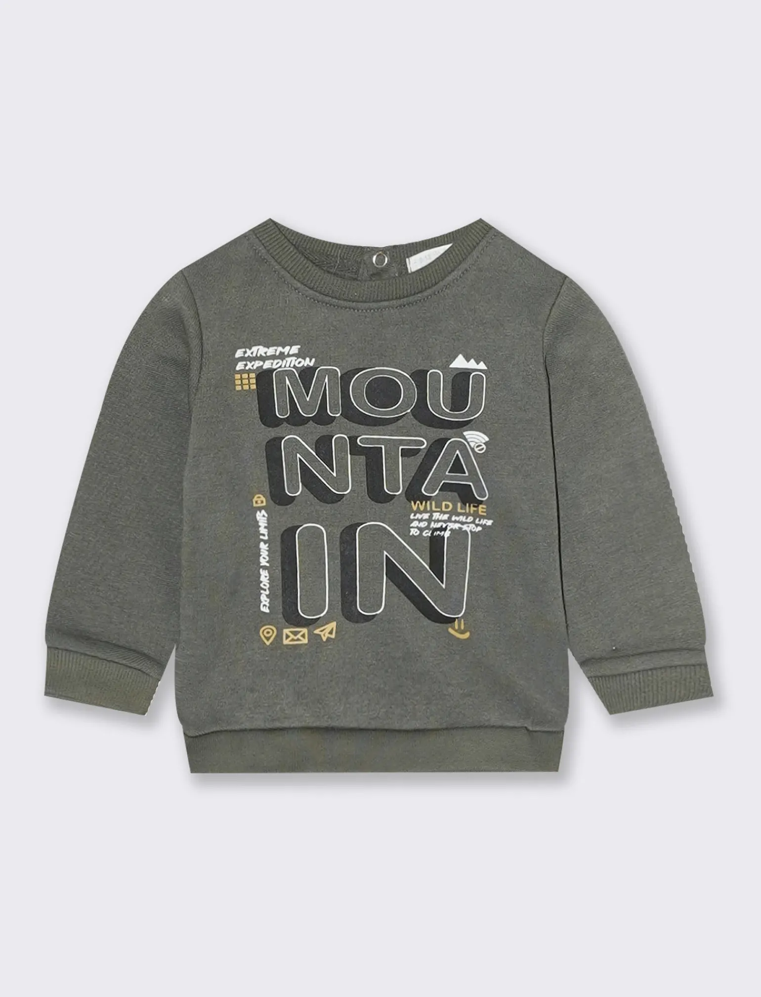 Piazza Italia Neonato | Felpe<Felpa con stampa frontale regular fit  - Verde militare