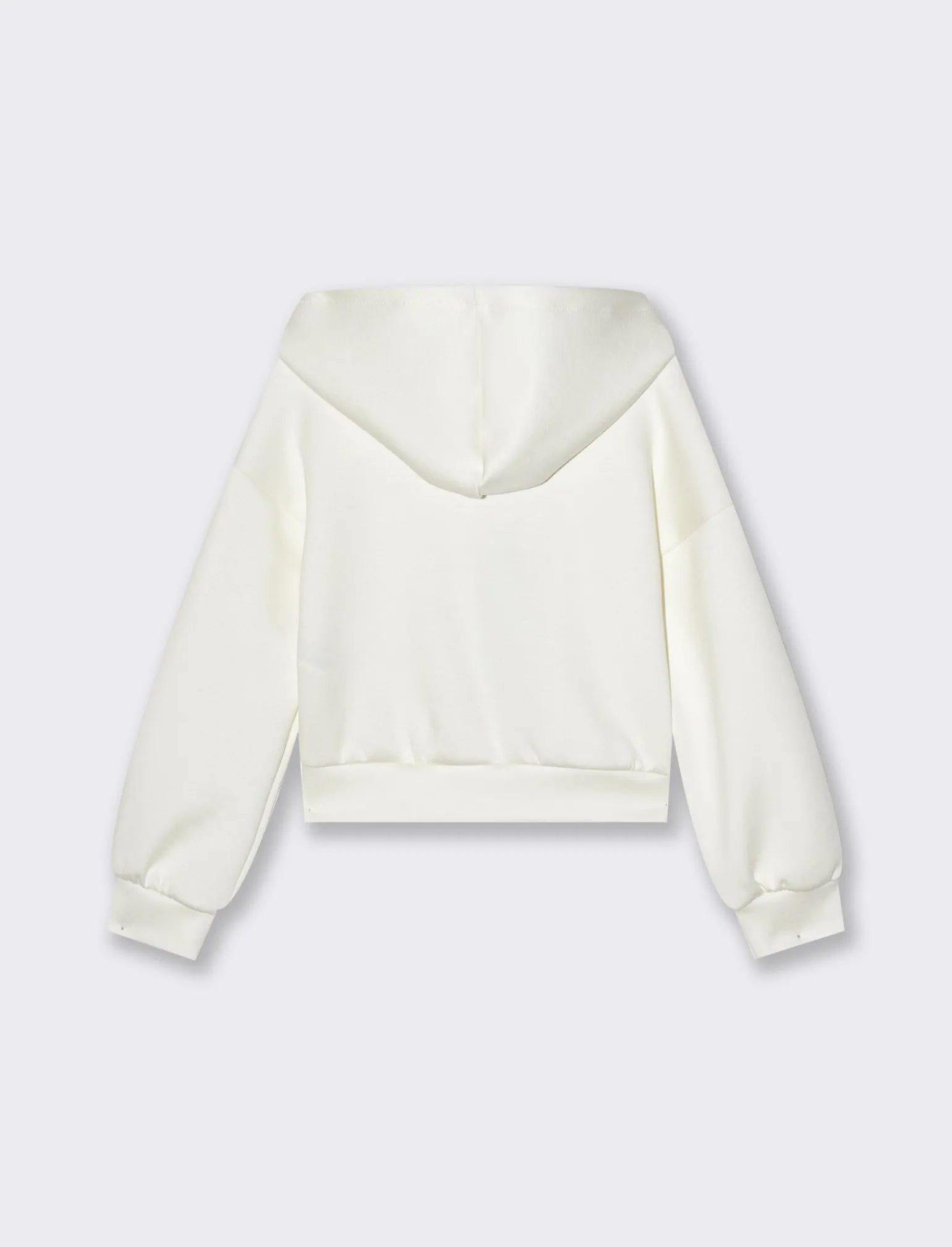 Piazza Italia Bambina | Felpe<Felpa da bambina in cotone bioelastico con fiore cucito sul davanti - sporco