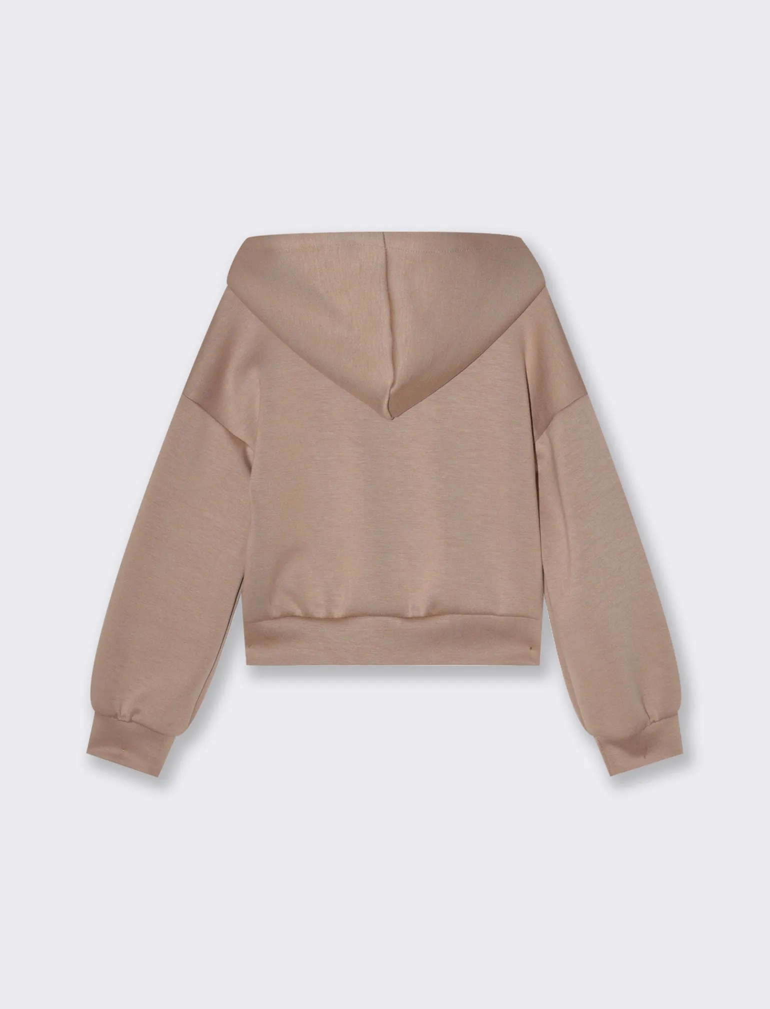Piazza Italia Bambina | Felpe<Felpa da bambina in cotone bioelastico con fiore cucito sul davanti - biscotto