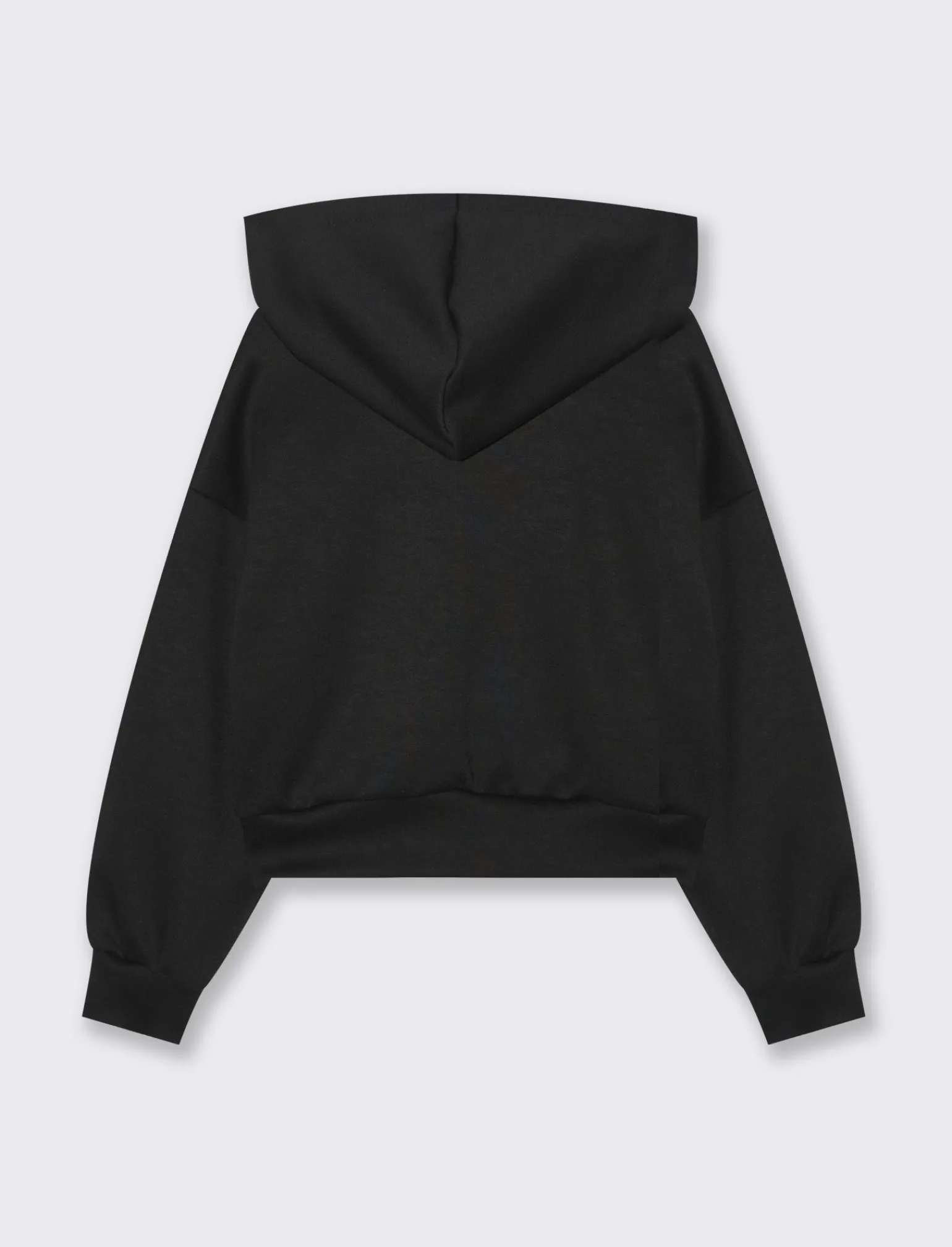 Piazza Italia Bambina | Felpe<Felpa da bambina in cotone bioelastico con fiore cucito sul davanti - Nero