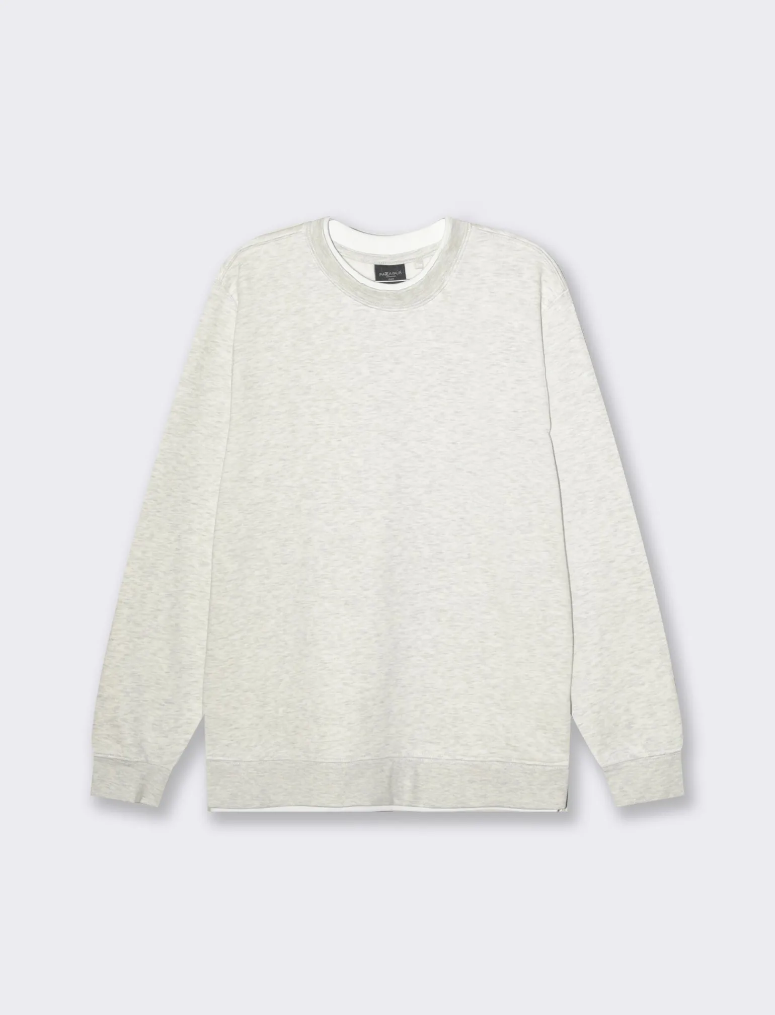Uomo Piazza Italia Uomo | Felpe<Felpa girocollo in misto cotone garzato regular fit - mel.