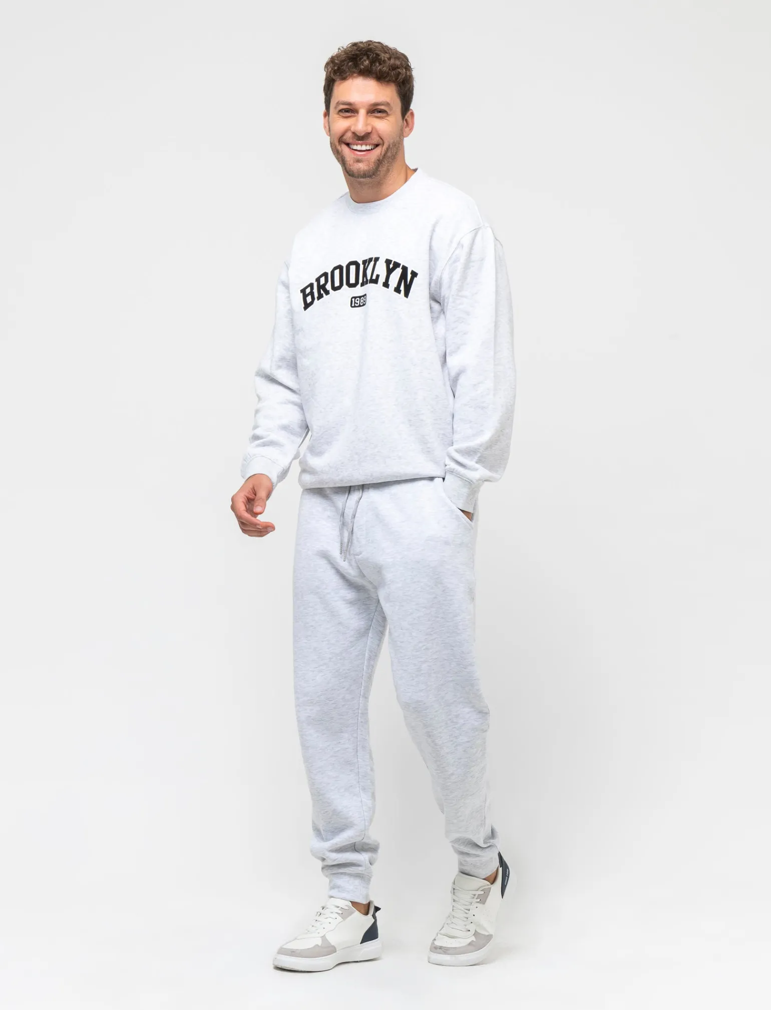 Uomo Piazza Italia Felpe<Felpa girocollo in misto cotone garzato regular fit - mel.