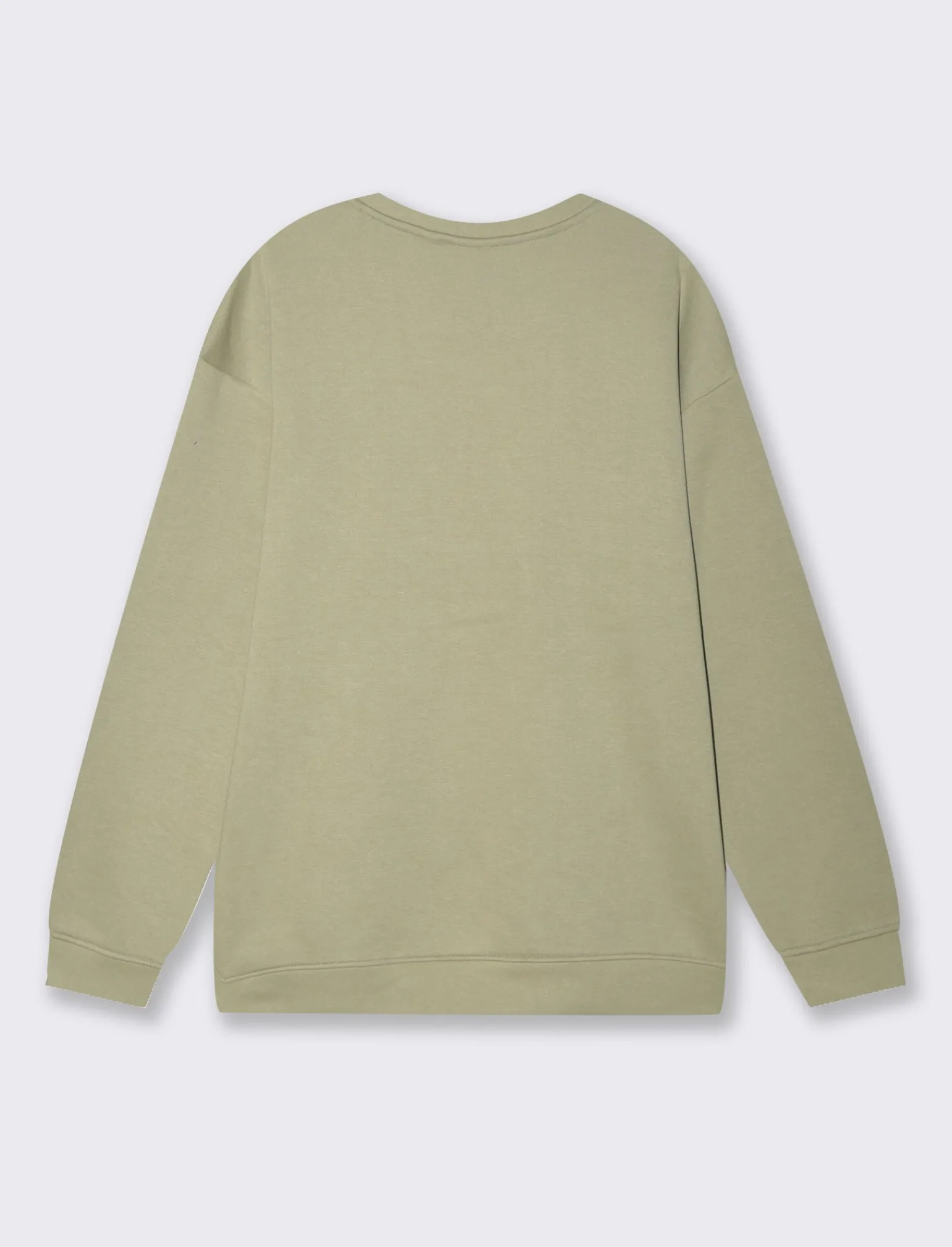 Uomo Piazza Italia Felpe<Felpa girocollo in misto cotone garzato, relaxed fit - salvia