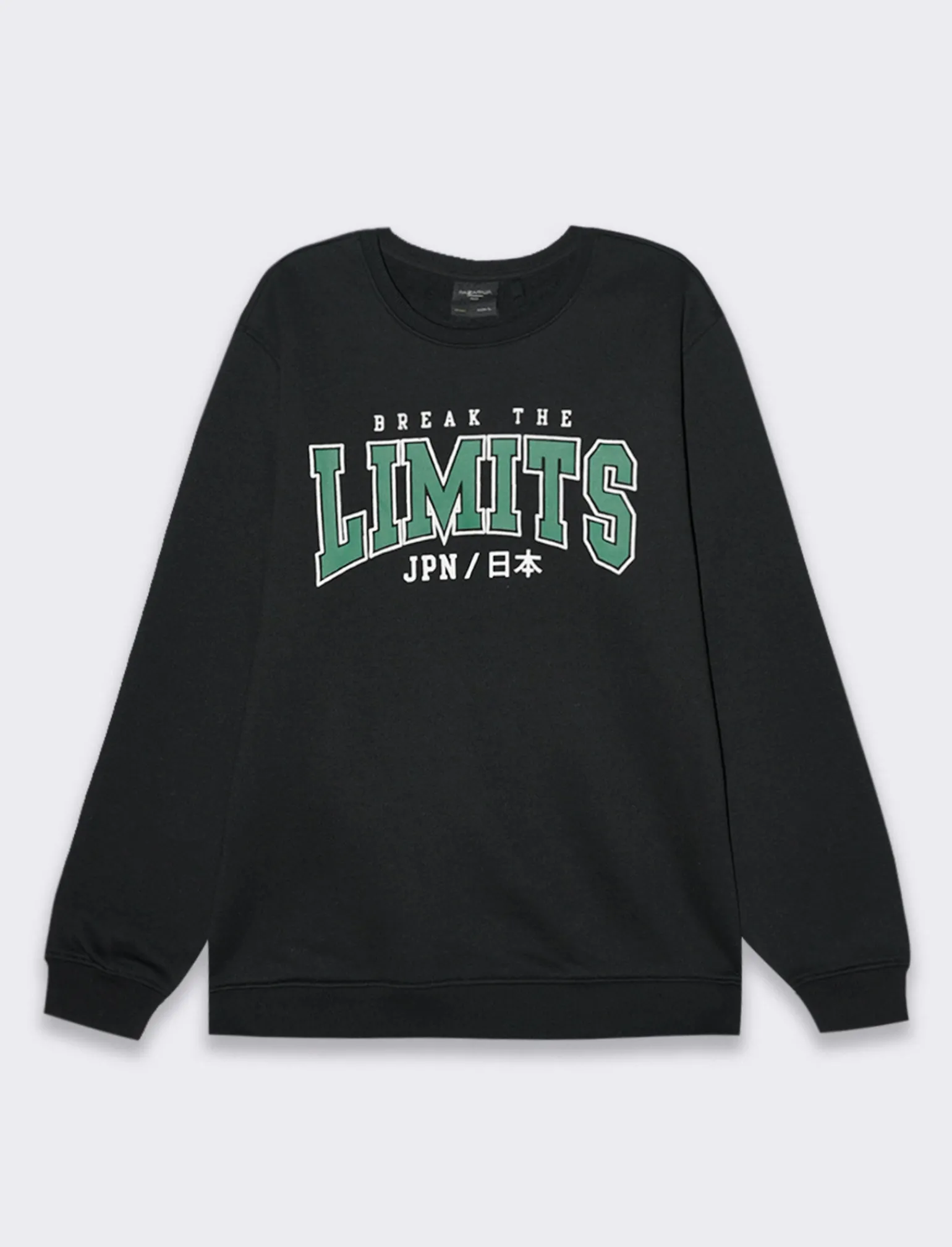 Uomo Piazza Italia Felpe<Felpa girocollo maniche lunghe regular fit in misto cotone - Nero