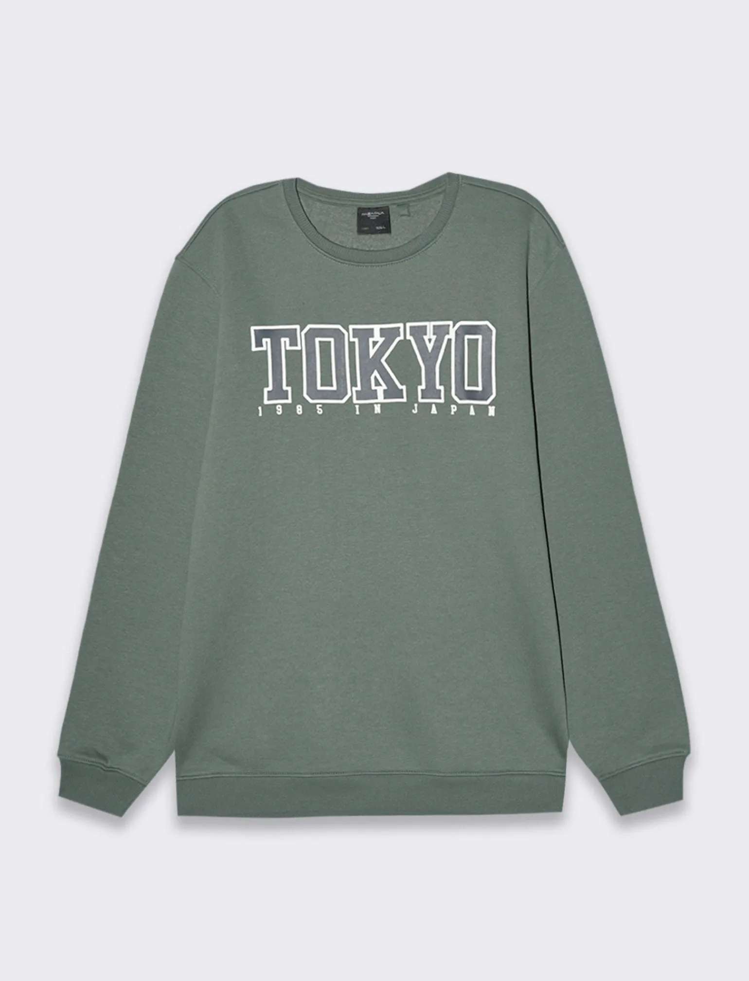 Uomo Piazza Italia Felpe<Felpa girocollo maniche lunghe regular fit in misto cotone - Verde