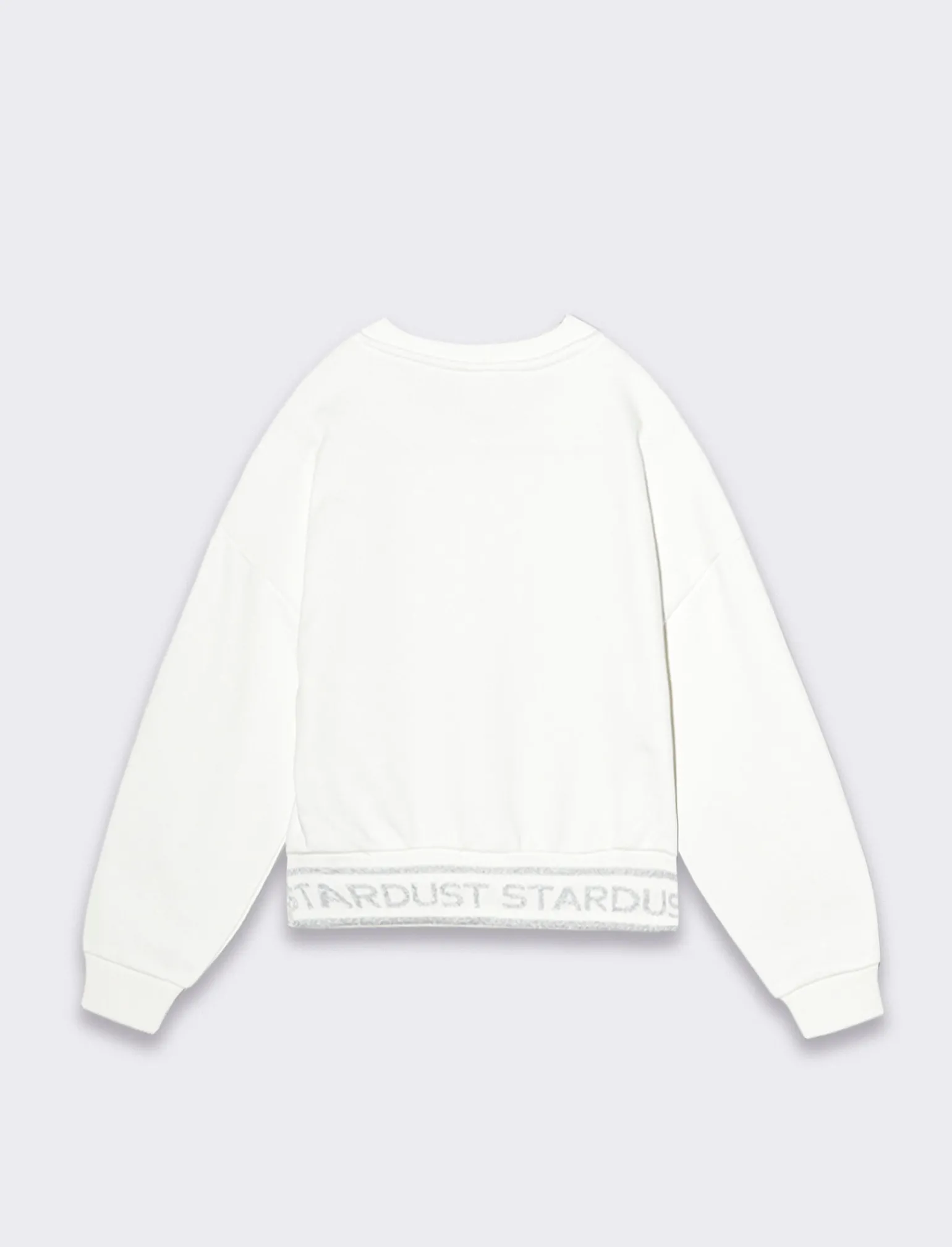 Piazza Italia Bambina | Felpe<Felpa girocollo regular fit con scritte e righe argento - sporco